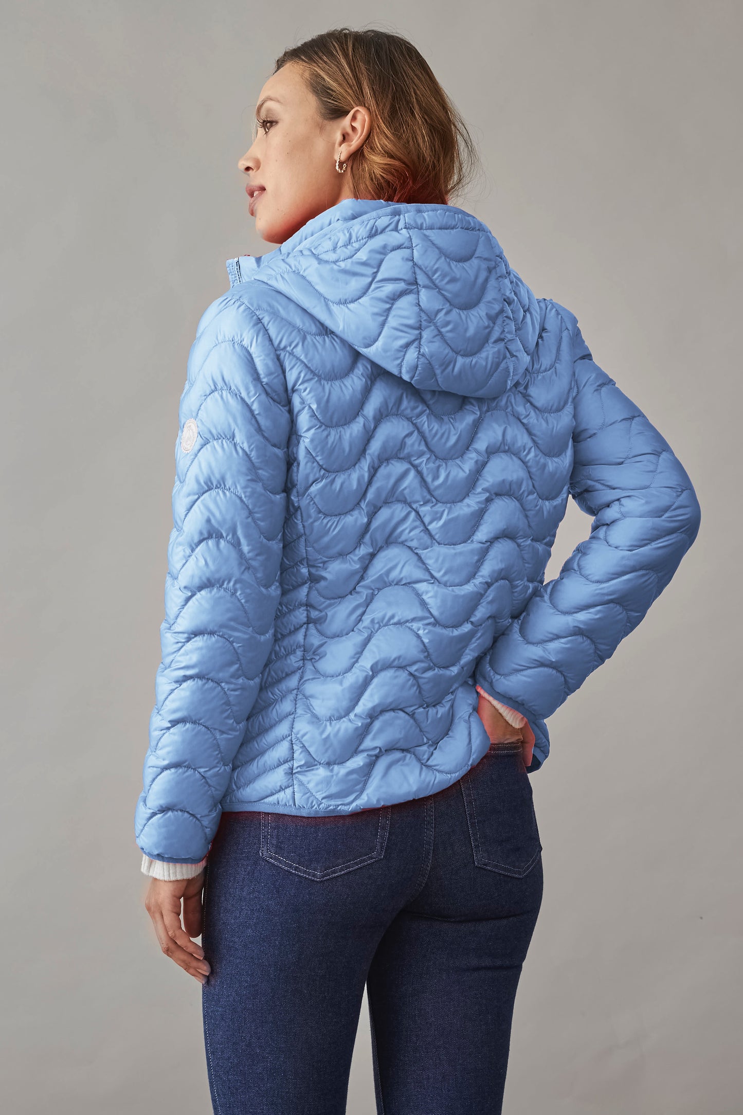 Junge Lonnie Light Down Wave Quilted Jacket Ocean Blue 0125-2842-62-58