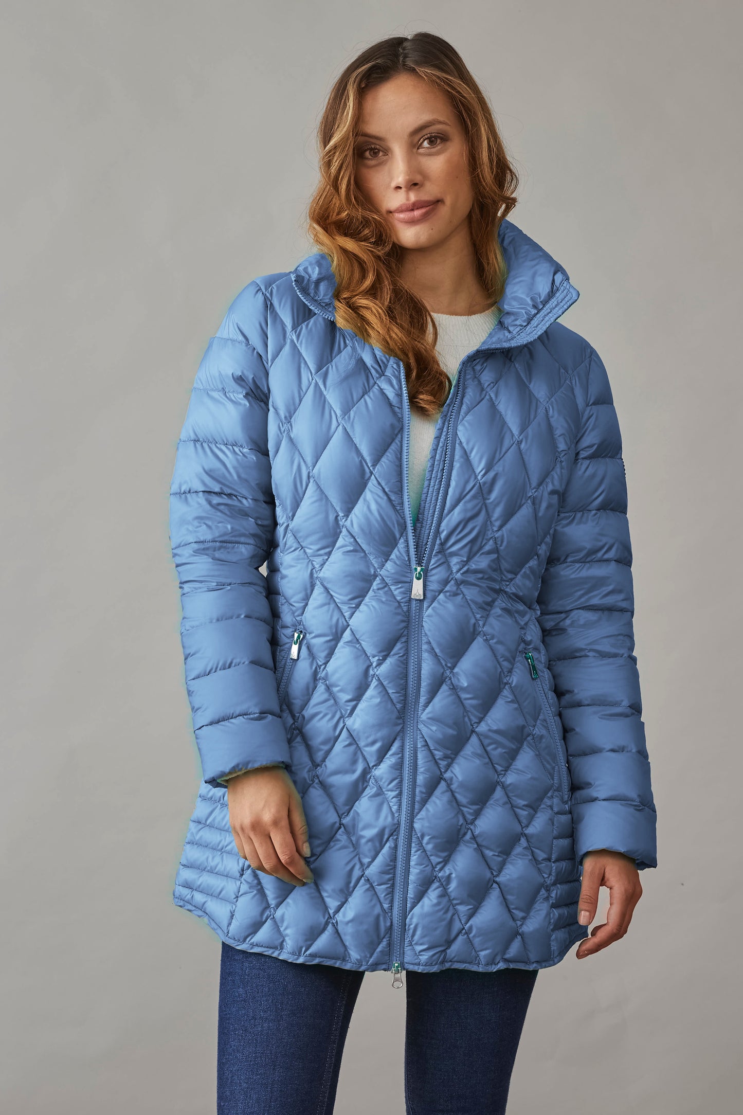 Junge Super Light Down Quilted Luca Jacket Ocean 0125-2841-62-58