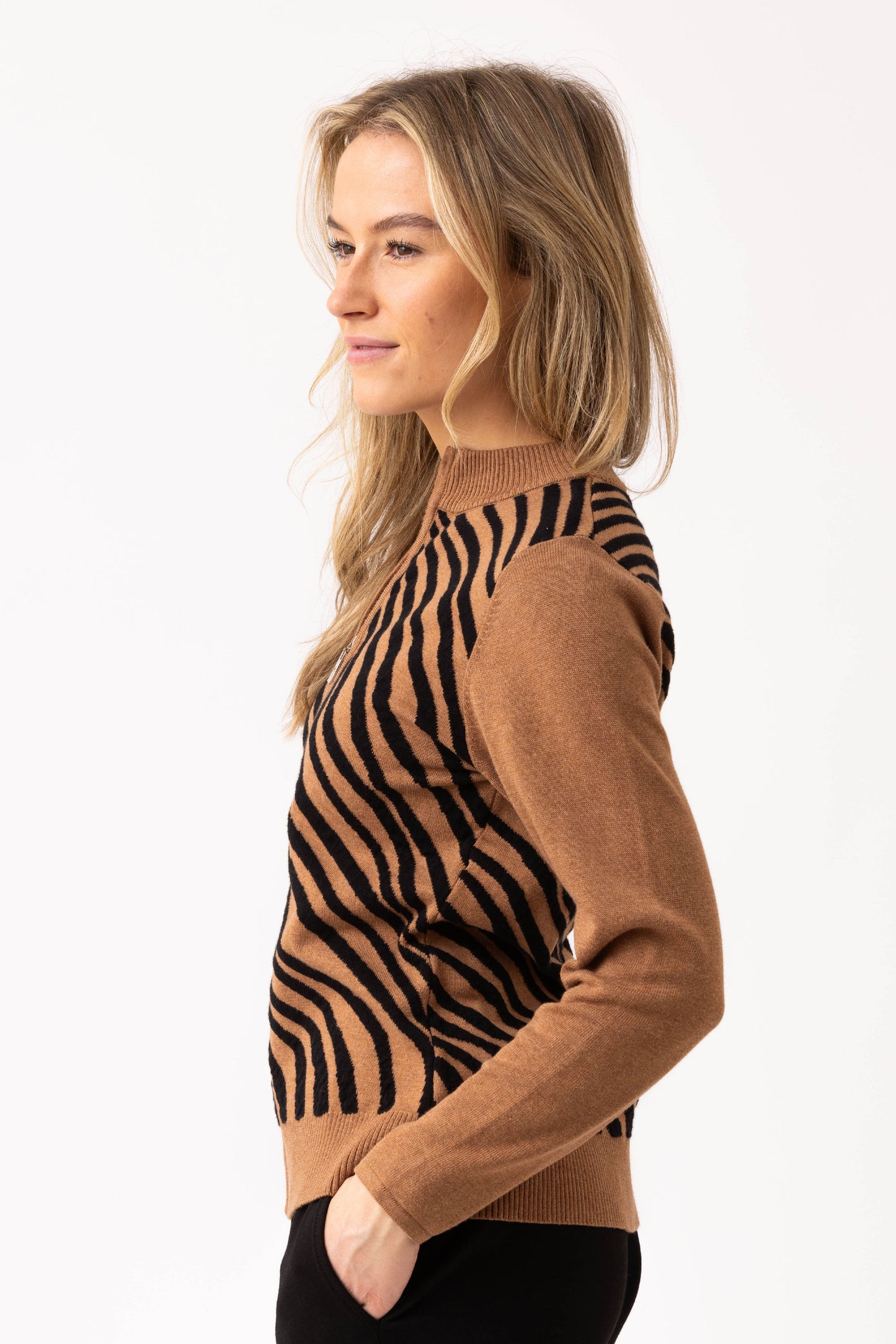 Marble Illusion Knit Cardigan - Multi - 8034-208