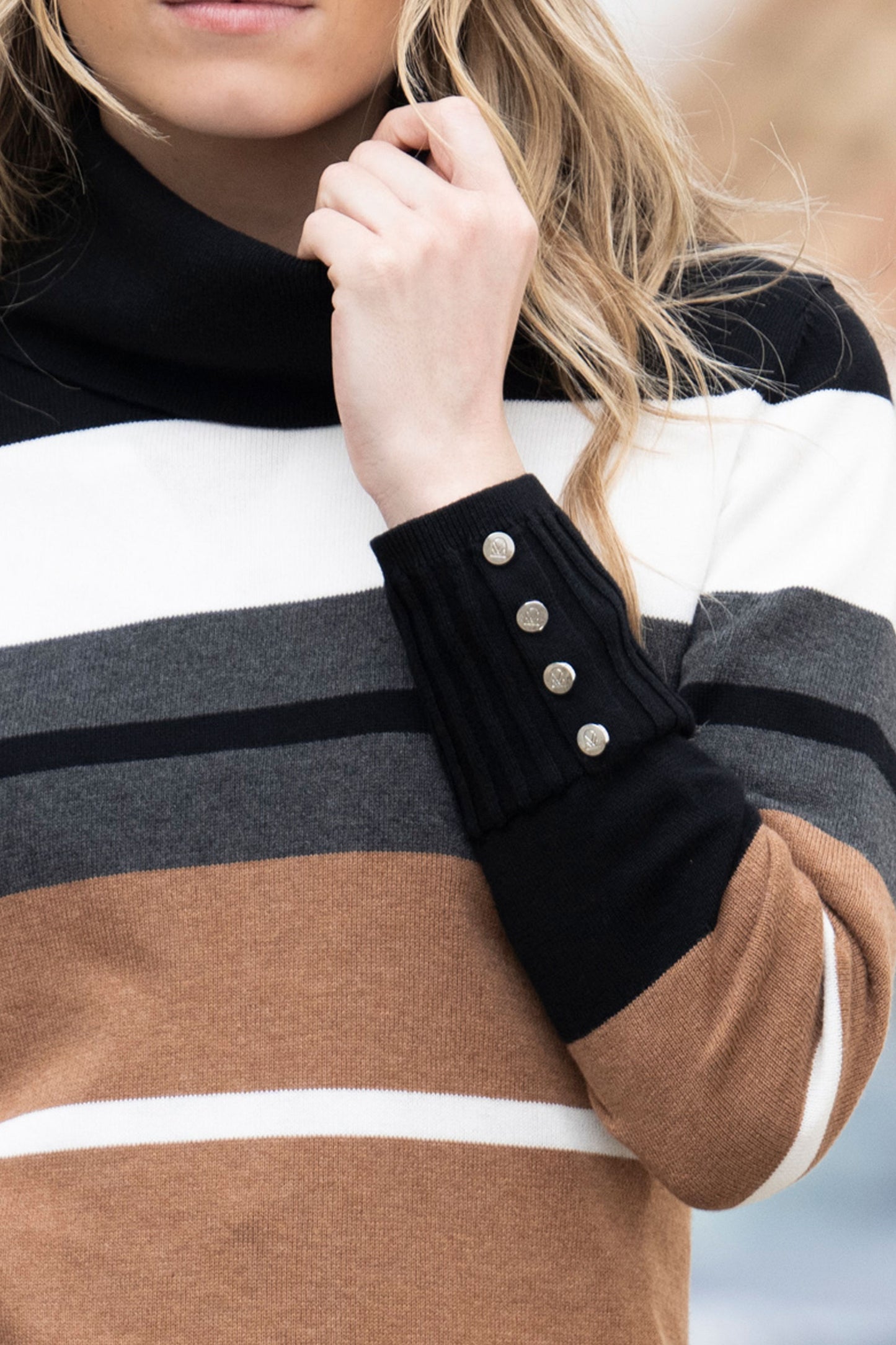 Marble Classic Striped Sweater - Multi - 8051-208