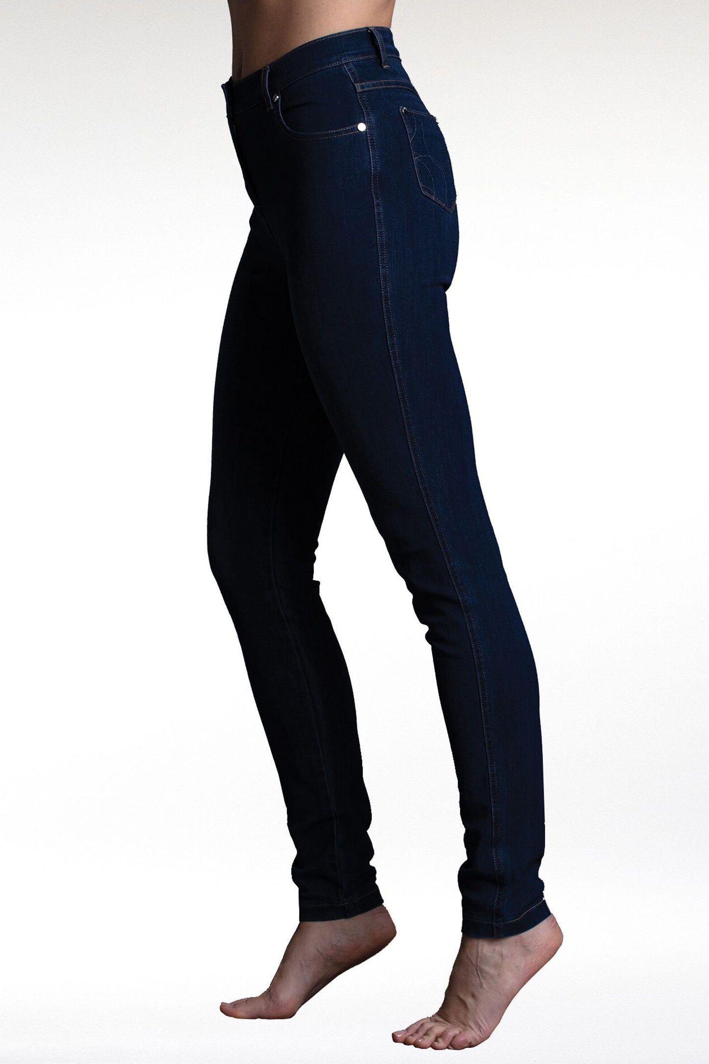 Marble 4 Way Stretch Skinny Sandblasted Jeans Indigo 2407-183