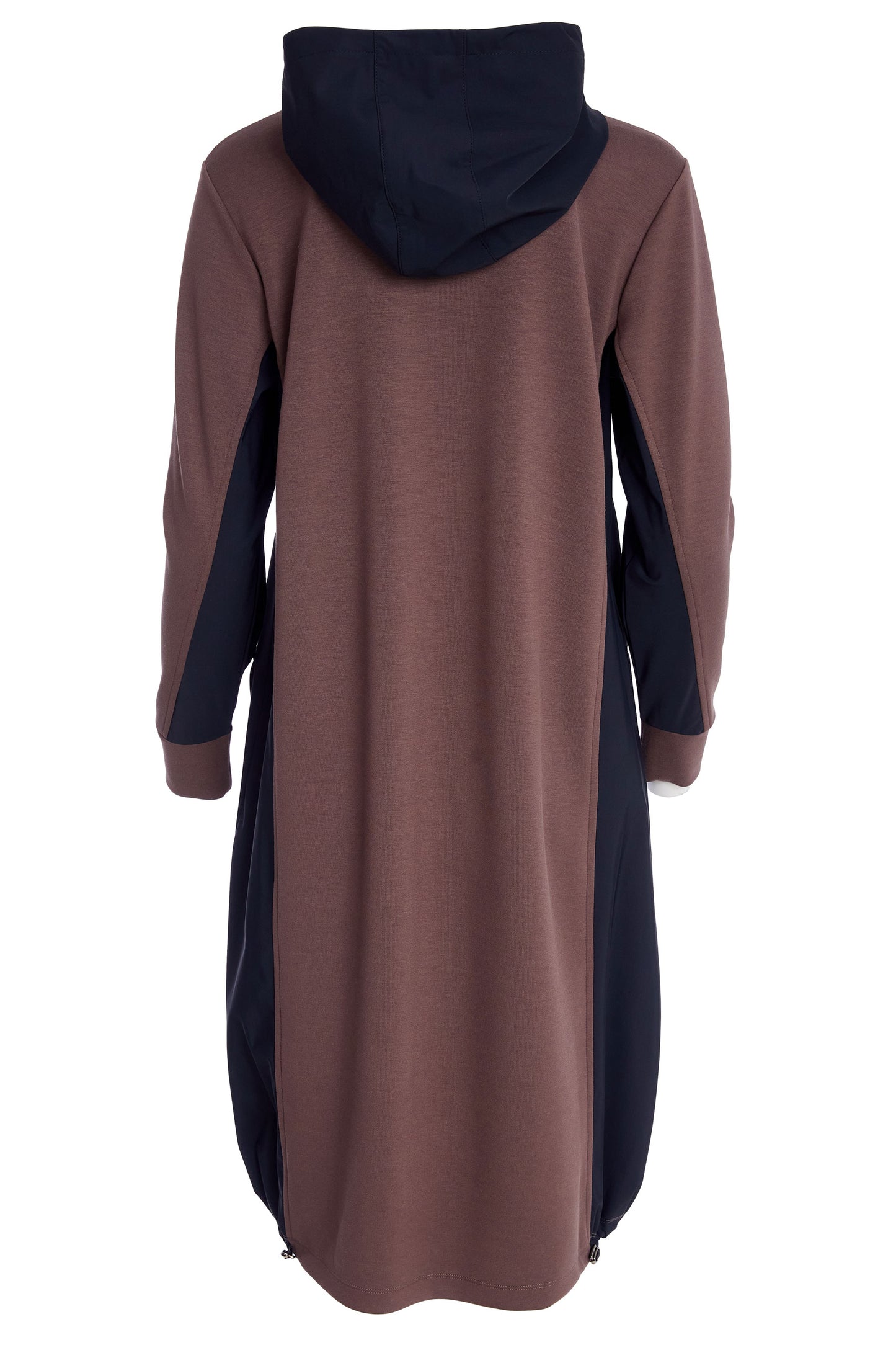 Naya Hooded Jersey Dress Cocoa & Black NAW25177-739