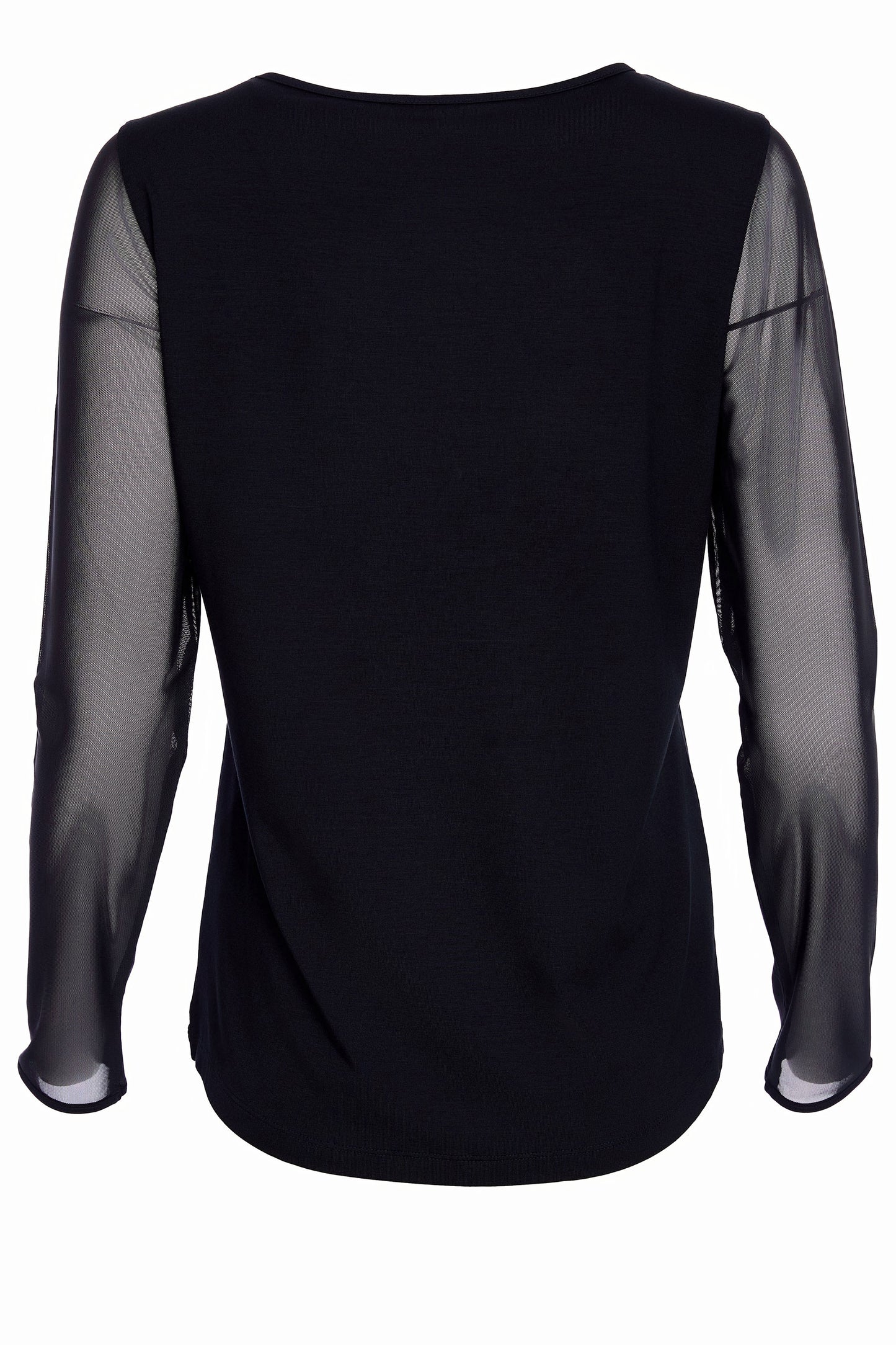 Naya Jersey Top with Mesh Sleeves Black NAW25106-09
