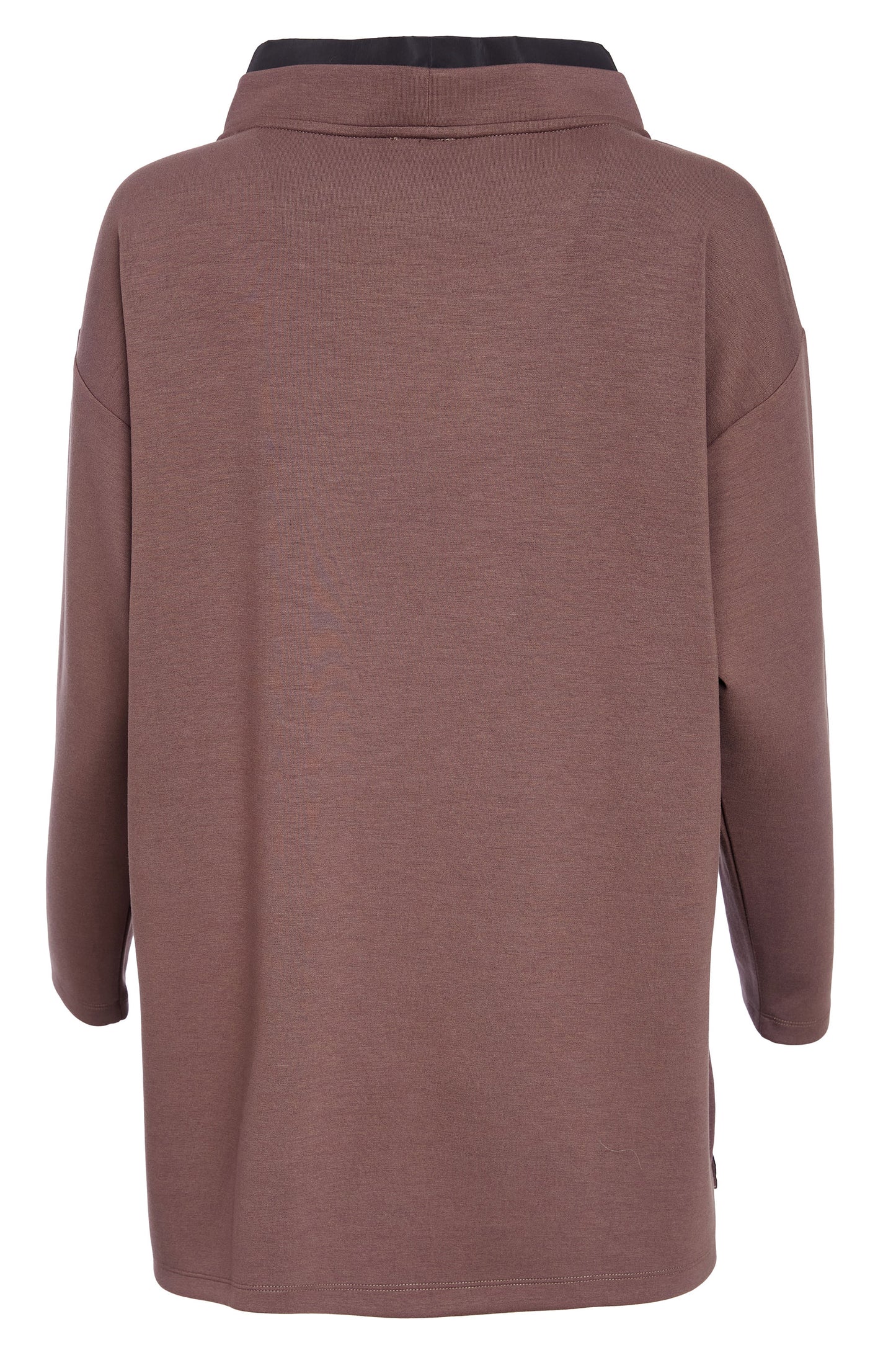 Naya Soft Sweatshirt with Contrast Cocoa & Black NAW25127-739