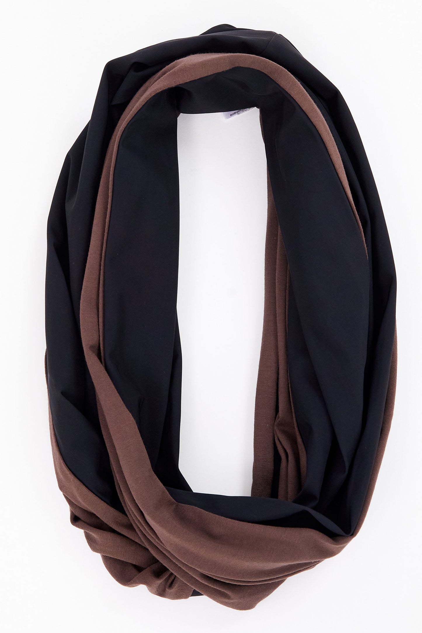 Naya Two Tone Soft Jersey Neck Scarf Cocoa & Black NAW25113-739