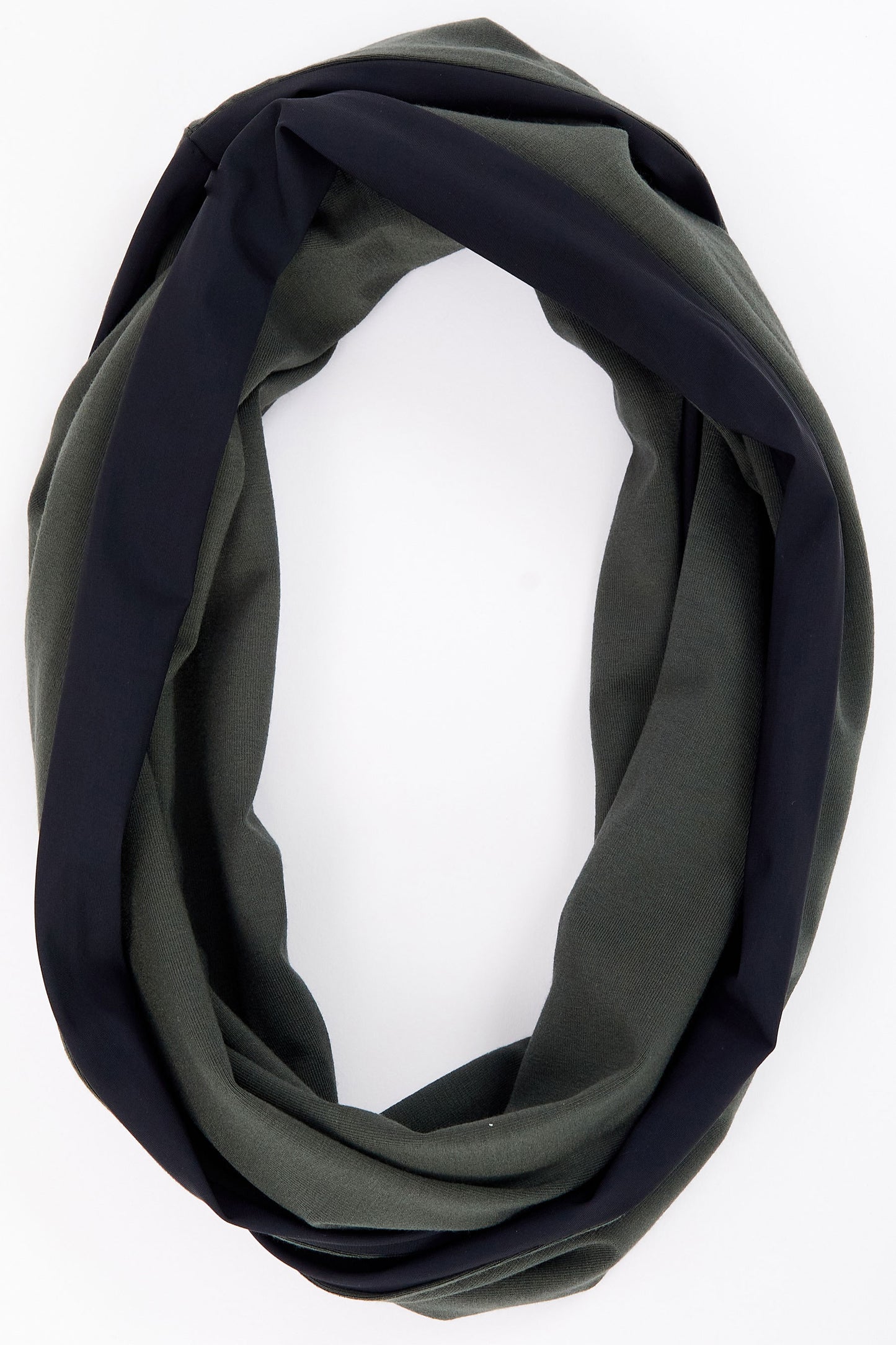 Naya Two Tone Soft Jersey Neck Scarf Forest & Black NAW25113-549