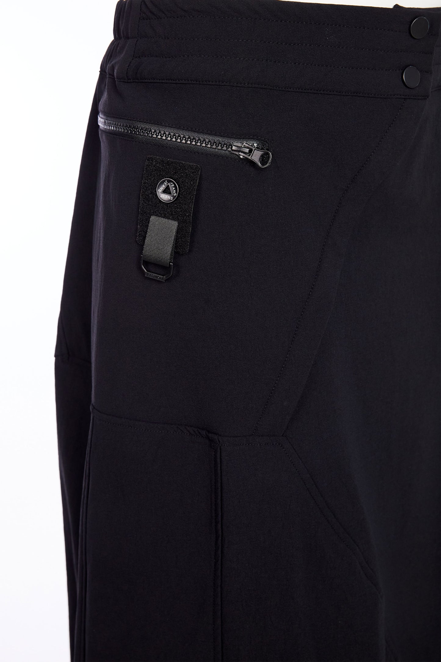 Naya panelled skirt with stud at waist and zip details Black NAW25345-09