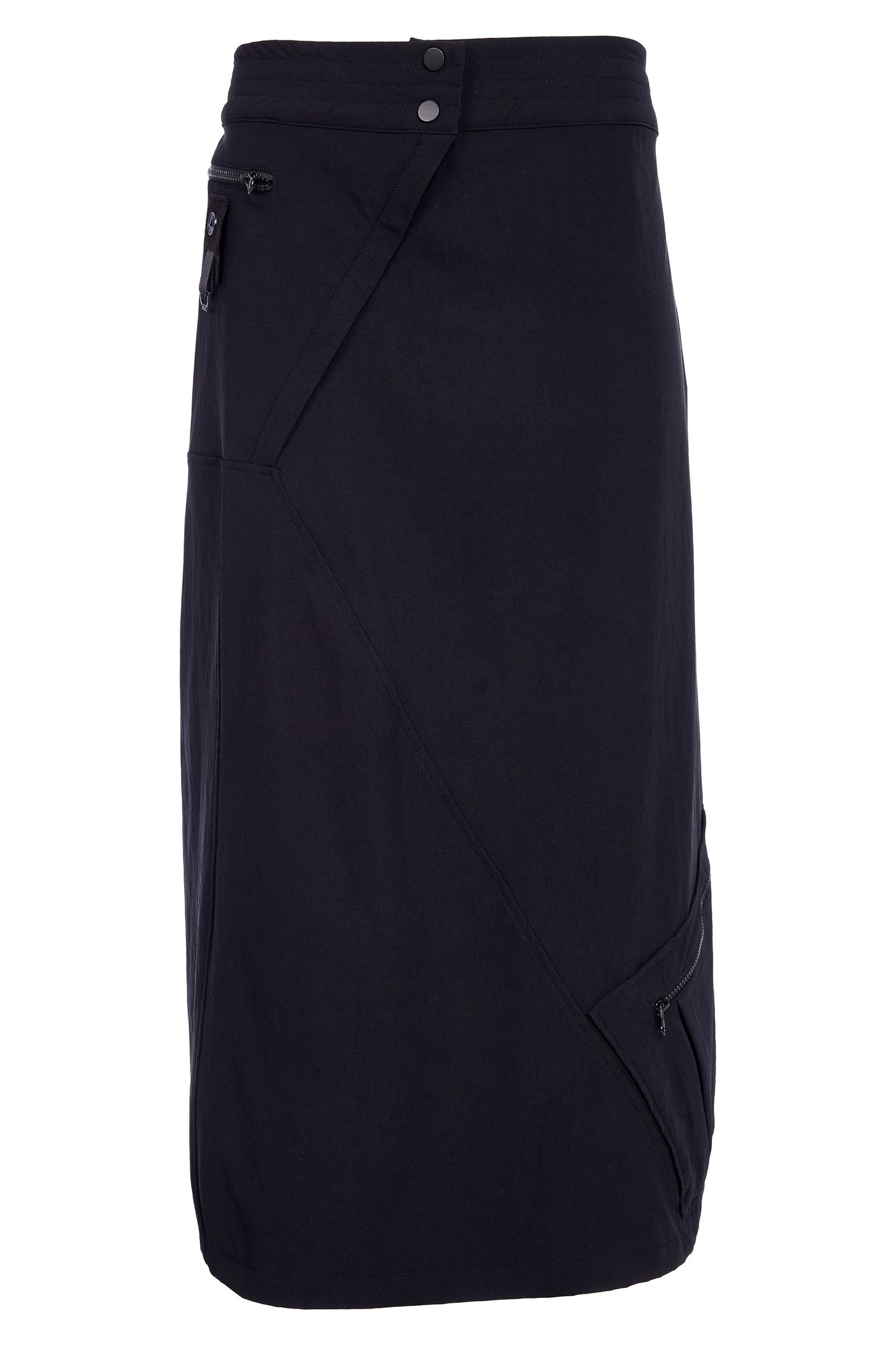 Naya panelled skirt with stud at waist and zip details Black NAW25345-09