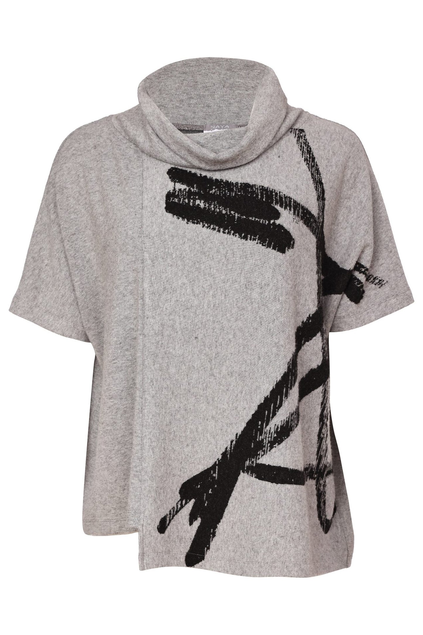 Naya Brush Stroke Print Top Silver/Black NAW26204-859