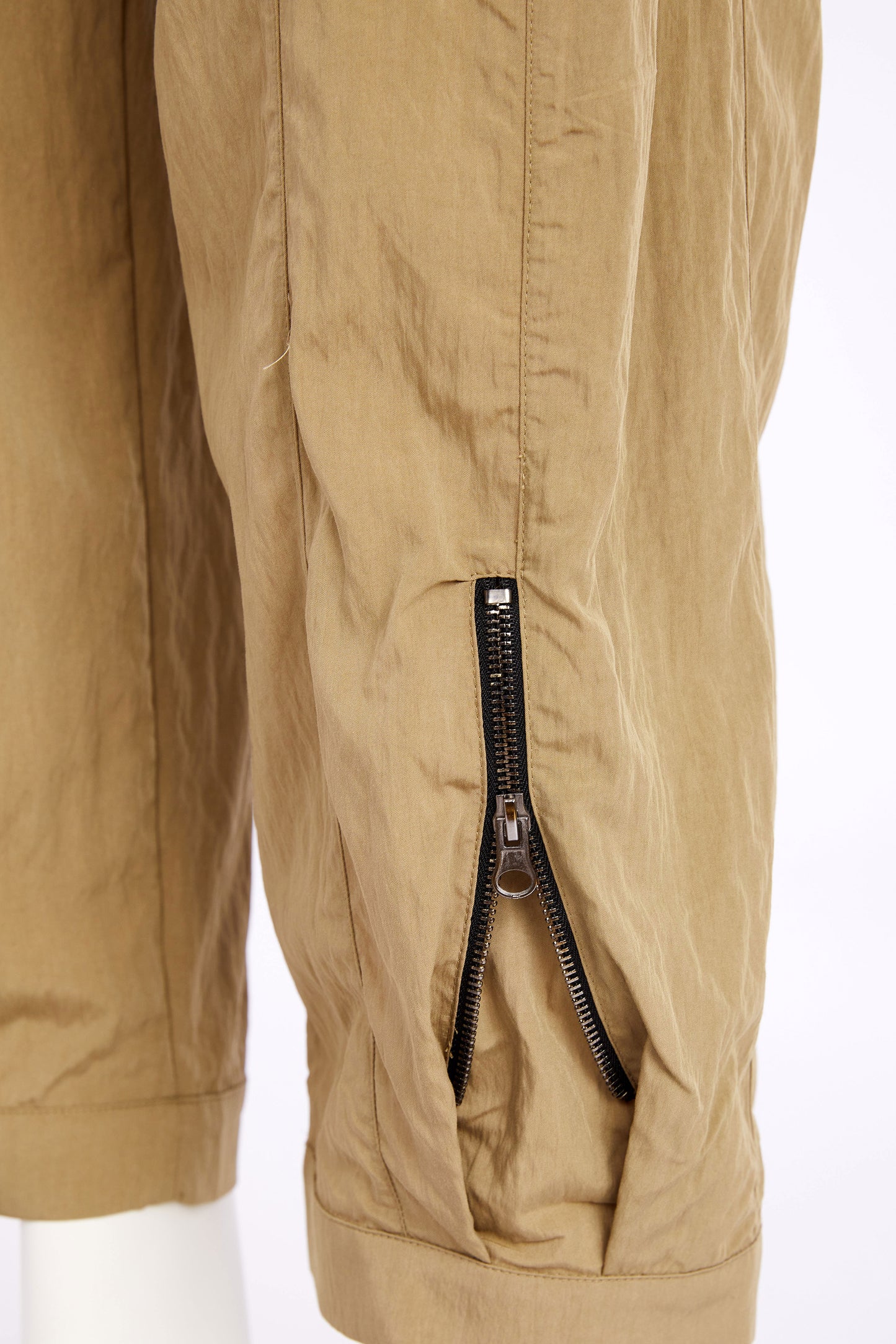 Naya Pull Up Trouser With Zip Detail Tan NAS26222-75