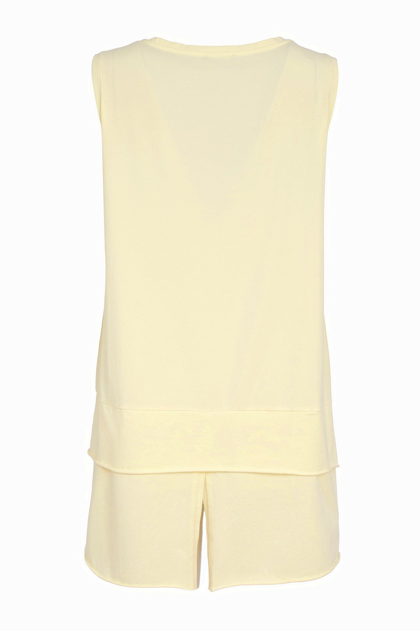 Naya Cami Top With Raw Hem Band Lemon NAS26115-37