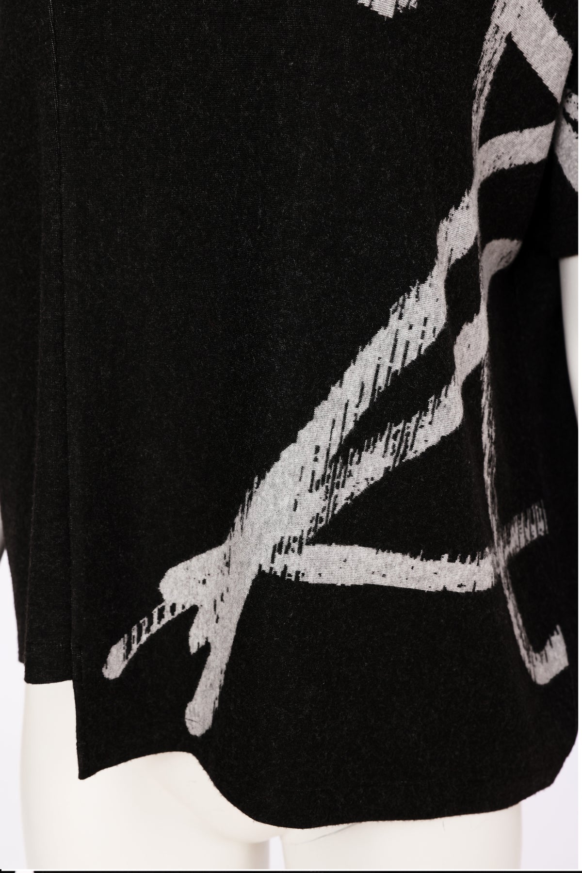 Naya Brush Stroke Print Top Black/Silver NAW26204-985