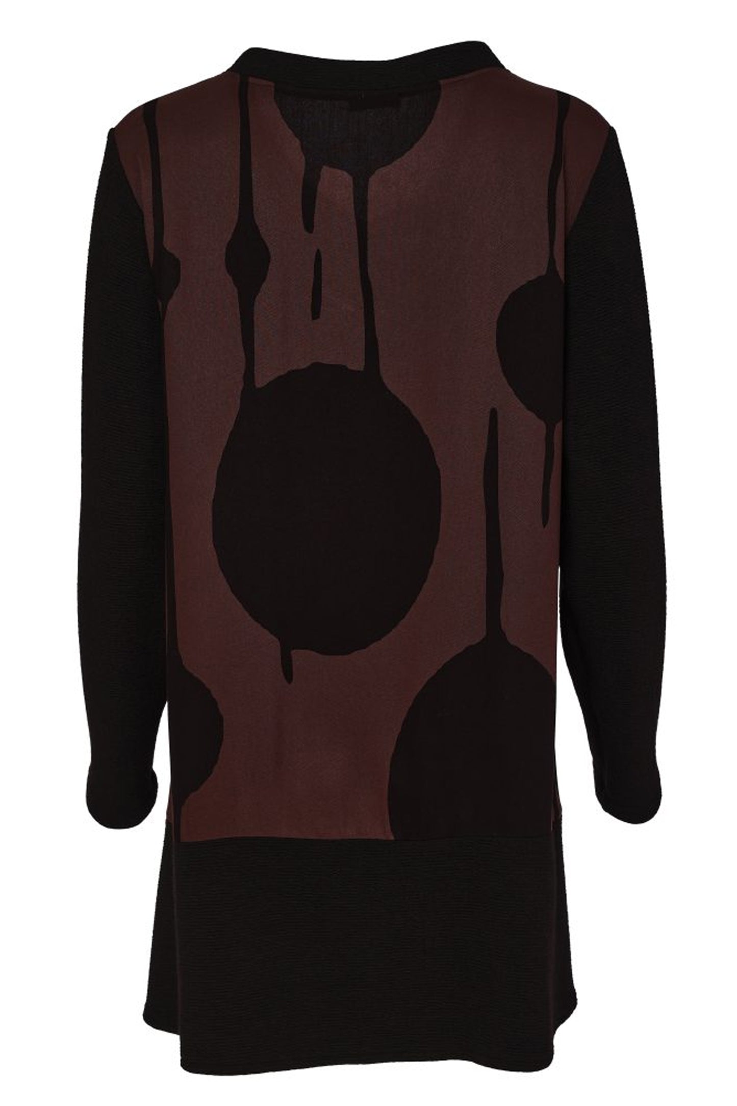 Naya Print Tunic Top Black/Chocolate NAW26219-975