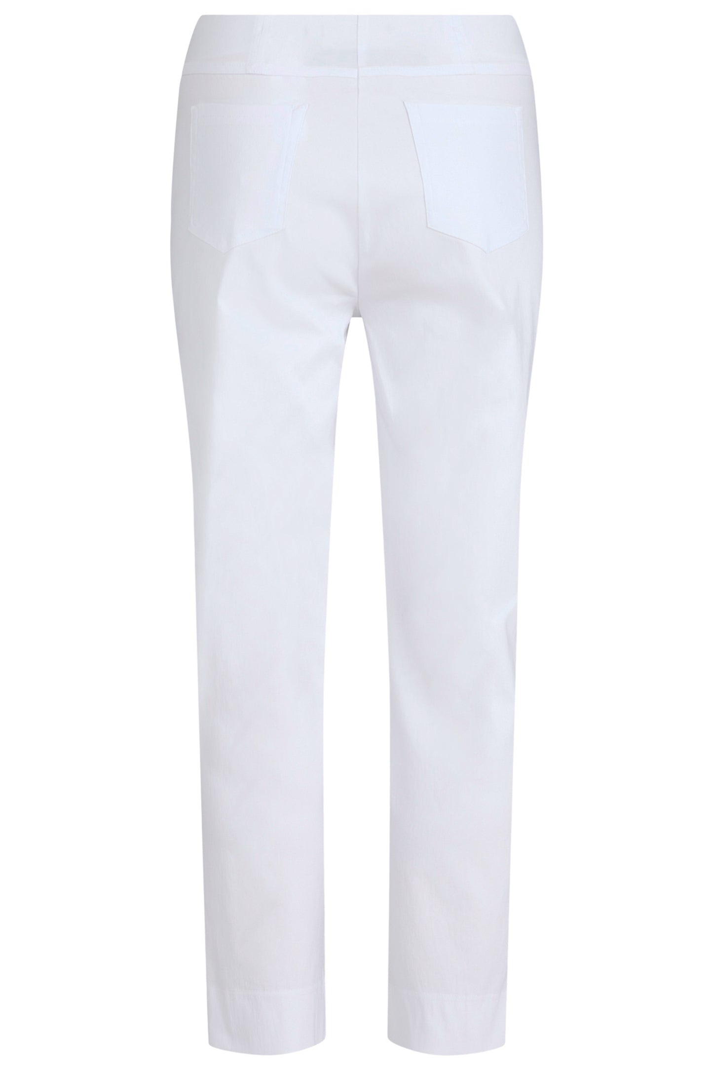 Robell Bella 09 Diamante Split Hem Trousers White 52642-5499-10