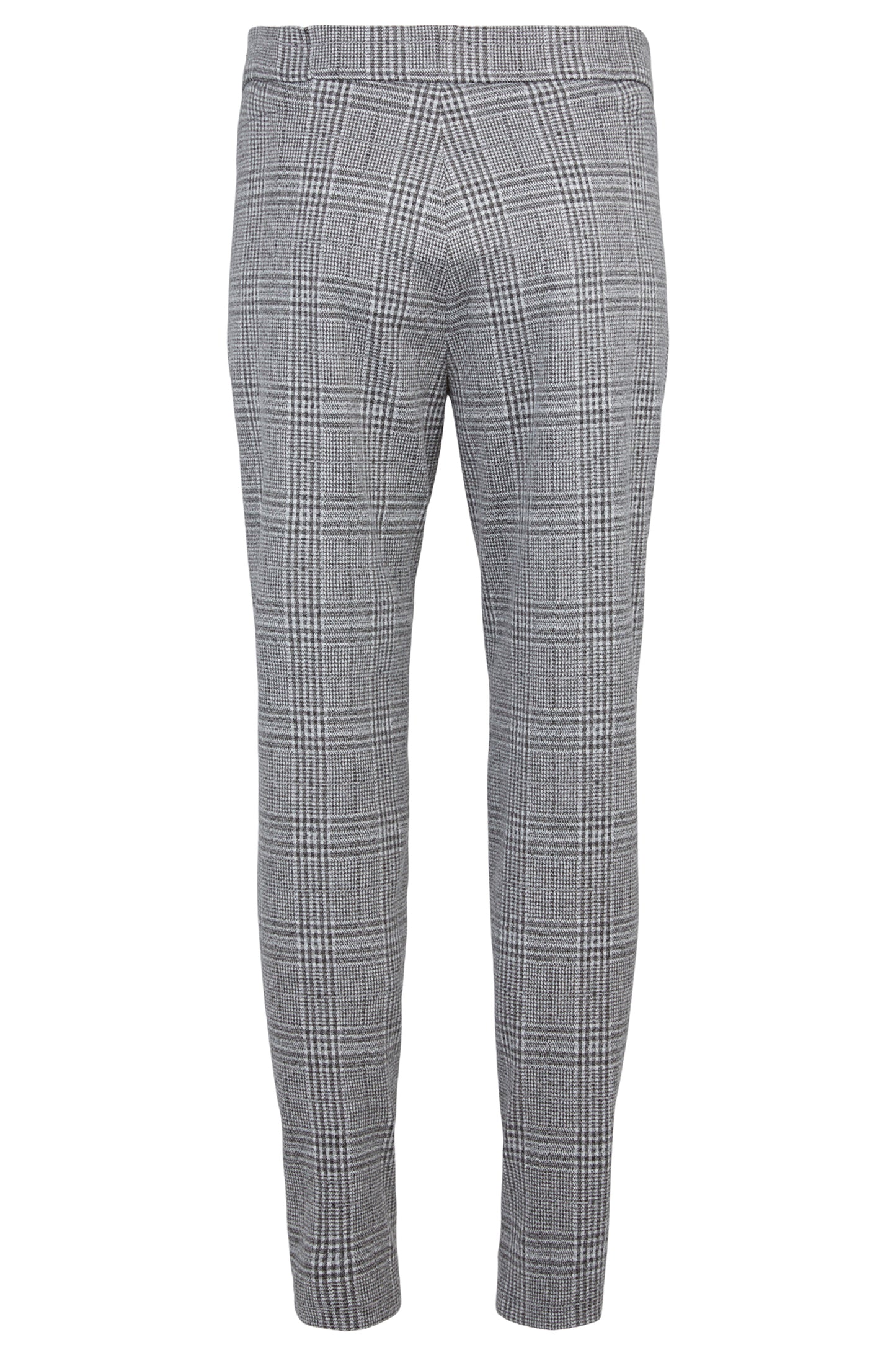 Robell Hygge Check Print Soft Knit Trousers Grey/Black 51456-54234-91