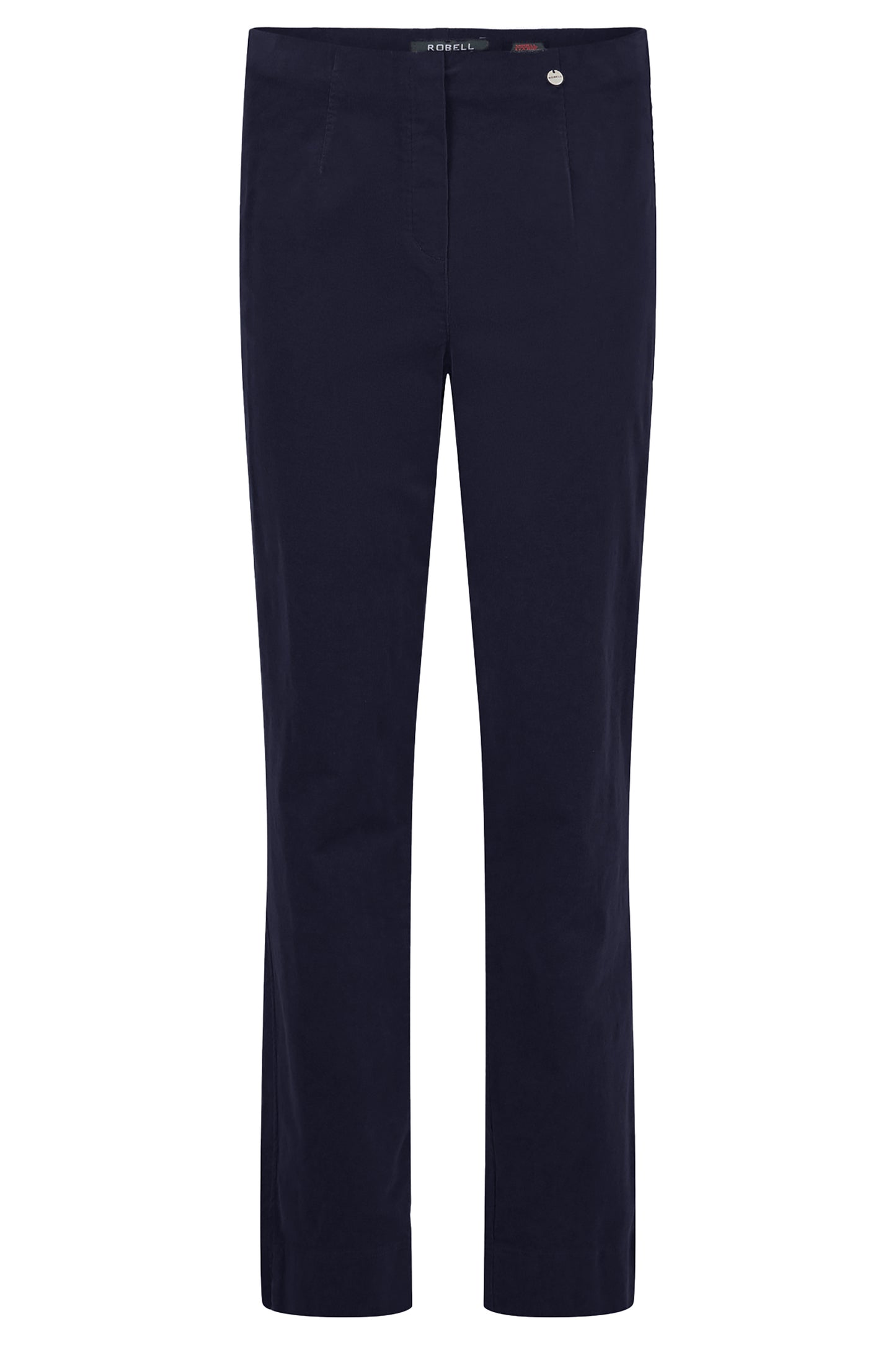 Robell Short Length 29" Marie Velvet Trousers Navy 51414-54363-691S