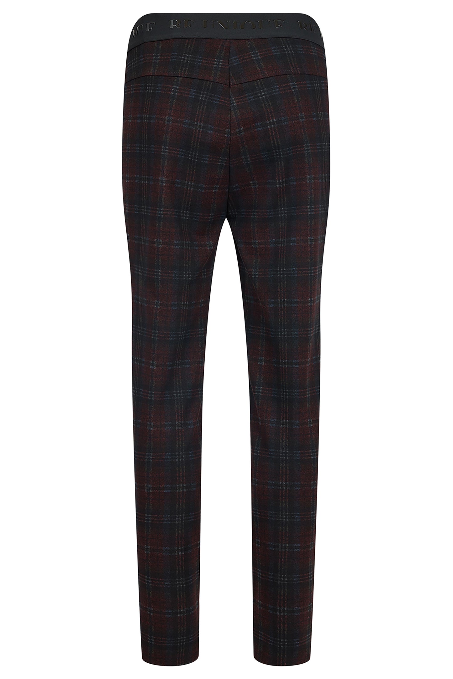 Robell Nelly Tartan Print Trousers Black/Red 53446-5564-40