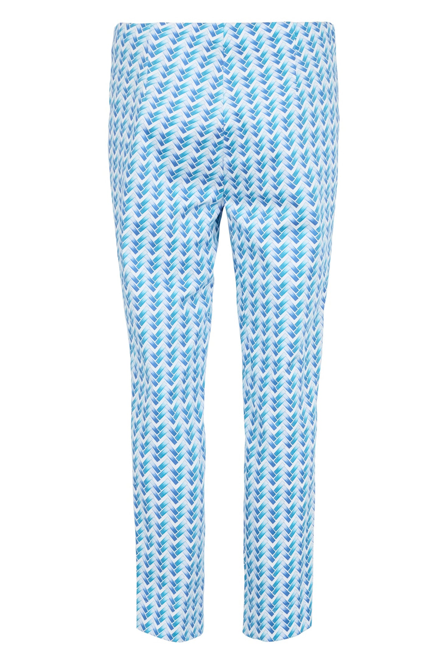 Robell Rose 09 Trousers Pacific Blue Print 51630-55145-750