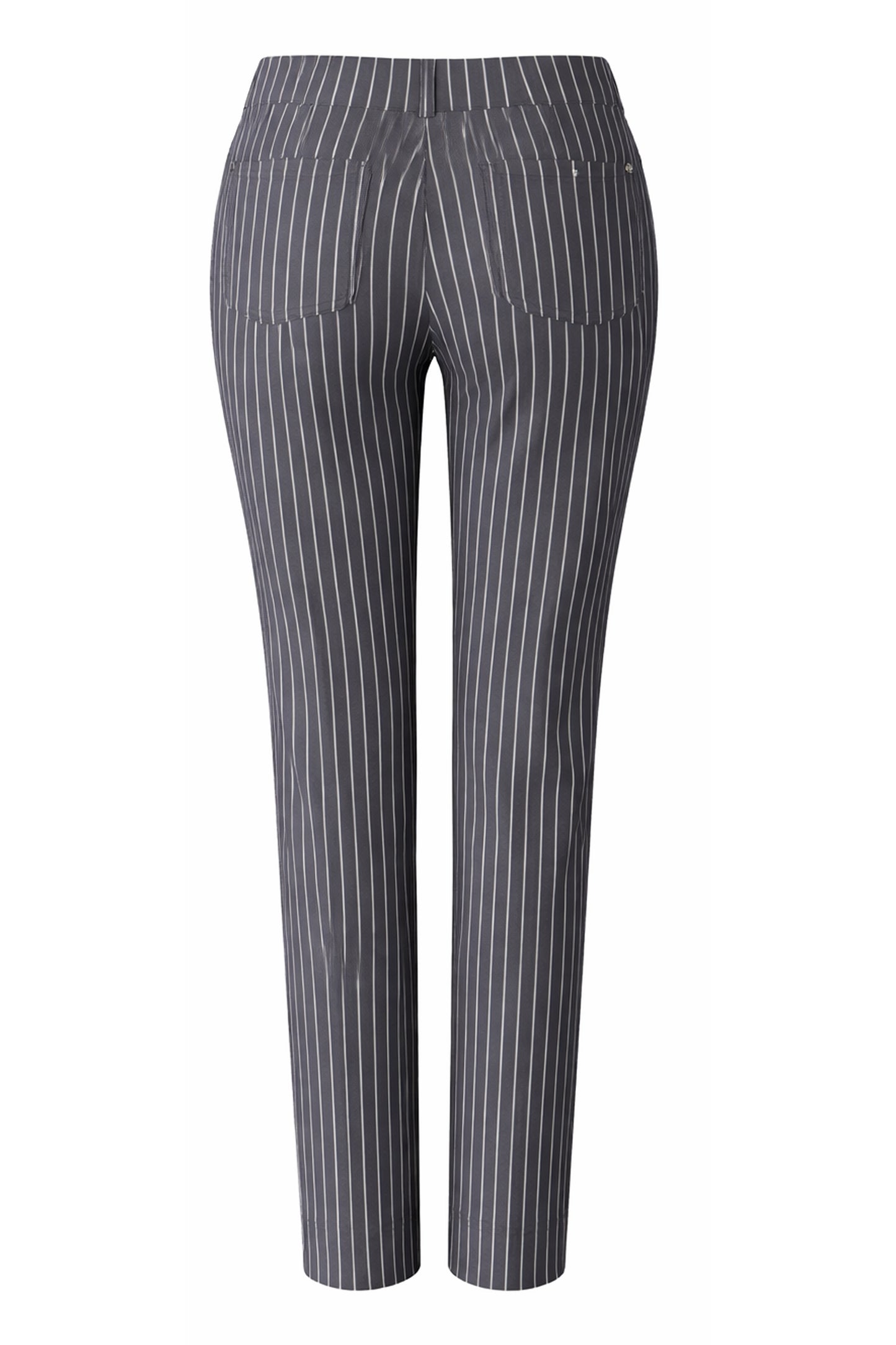 Robell Bella 09 Stripe Trousers Navy/White 51665-55086-69