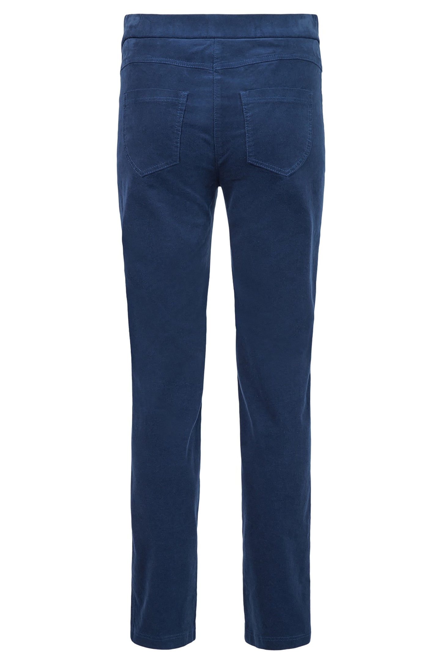 Robell Rose Needle Cord Short Length Trousers Blue 52603-54363-68S - 29" Leg