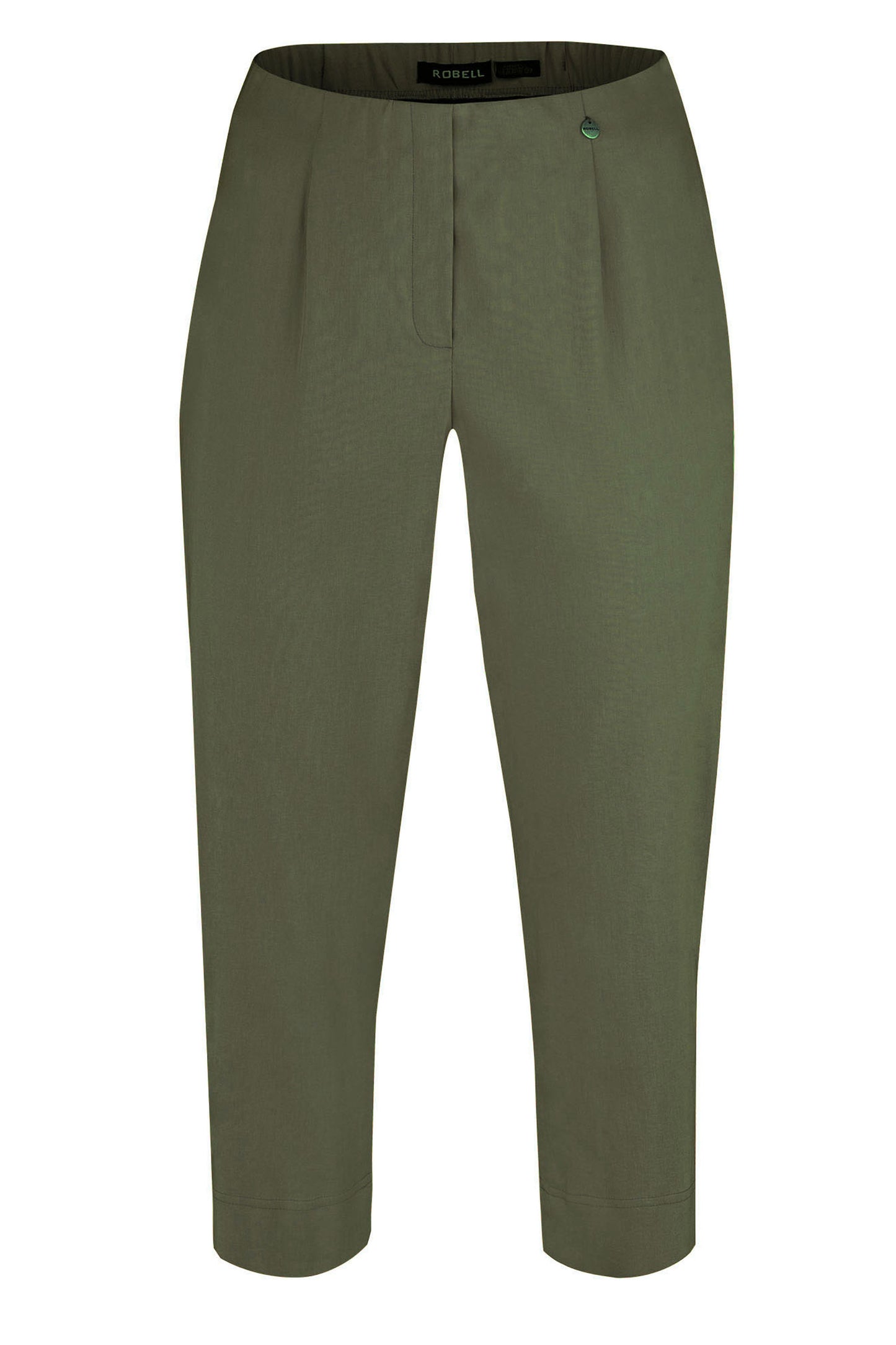 Robell Marie 07 Capri Trousers Dark Olive 51576-5499-881