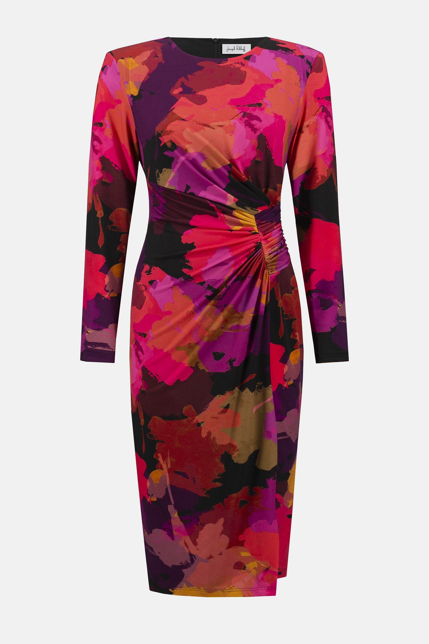 Joseph Ribkoff Silky Knit Floral Print Sheath Dress Black/Multi 253279-178