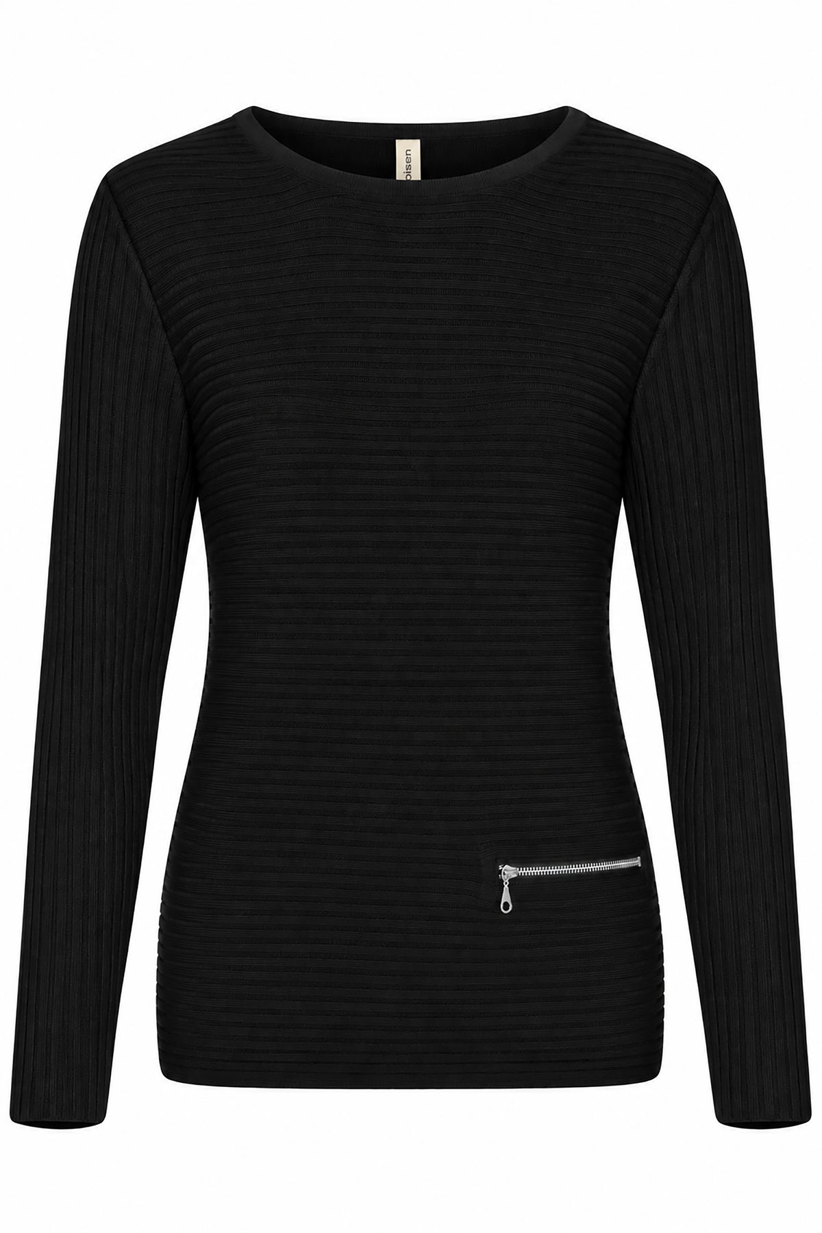 Skovhuus Organic Cotton Zip Detail Sweater Black 5353-9000