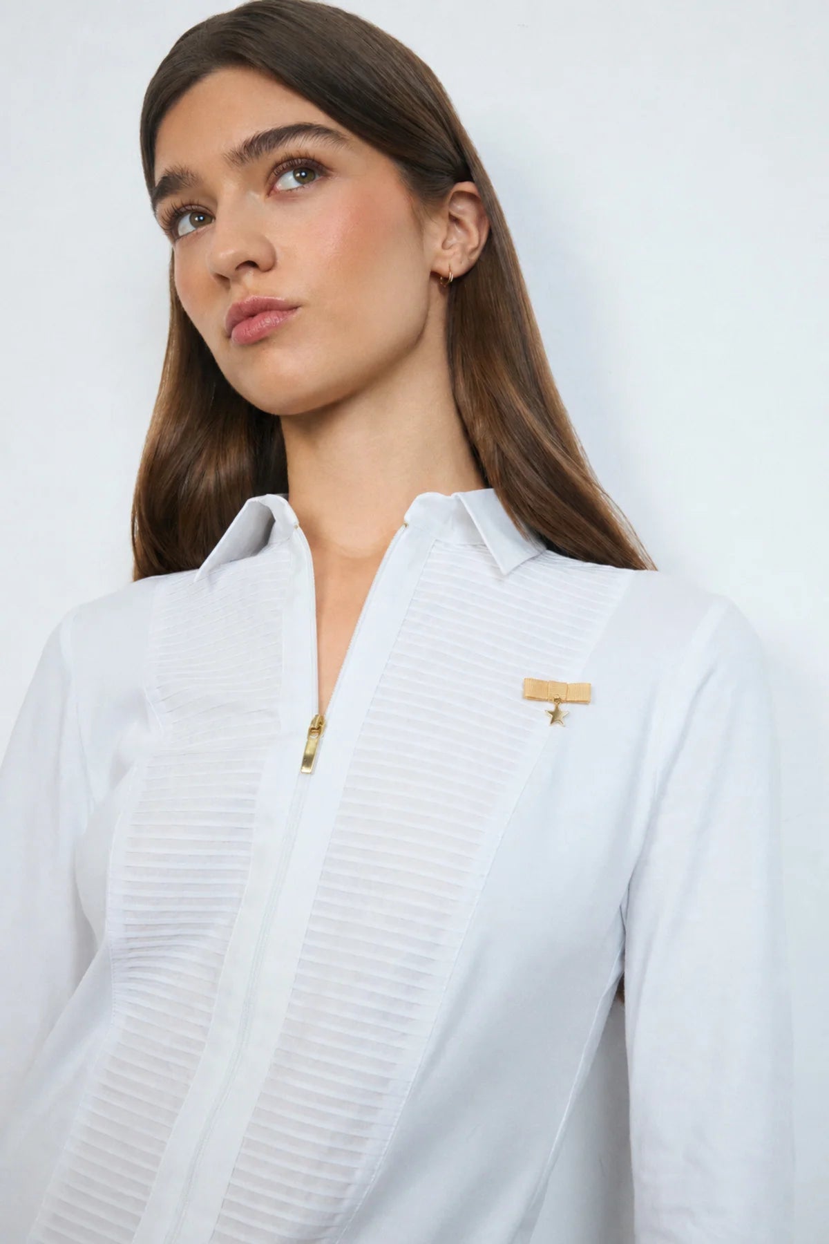 Tinta Amaia Bow Detail Cotton Shirt White