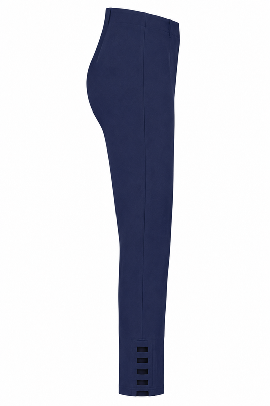Robell Lena 09 Cut Out Detail Trousers Denim Blue 52550-5499-68