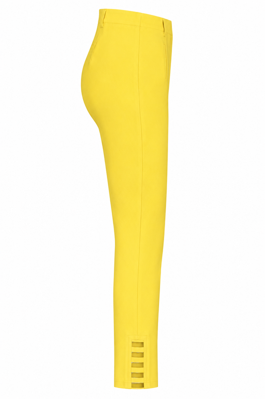 Robell Lena 09 Cut Out Detail Trousers Citrus 52550-5499-23