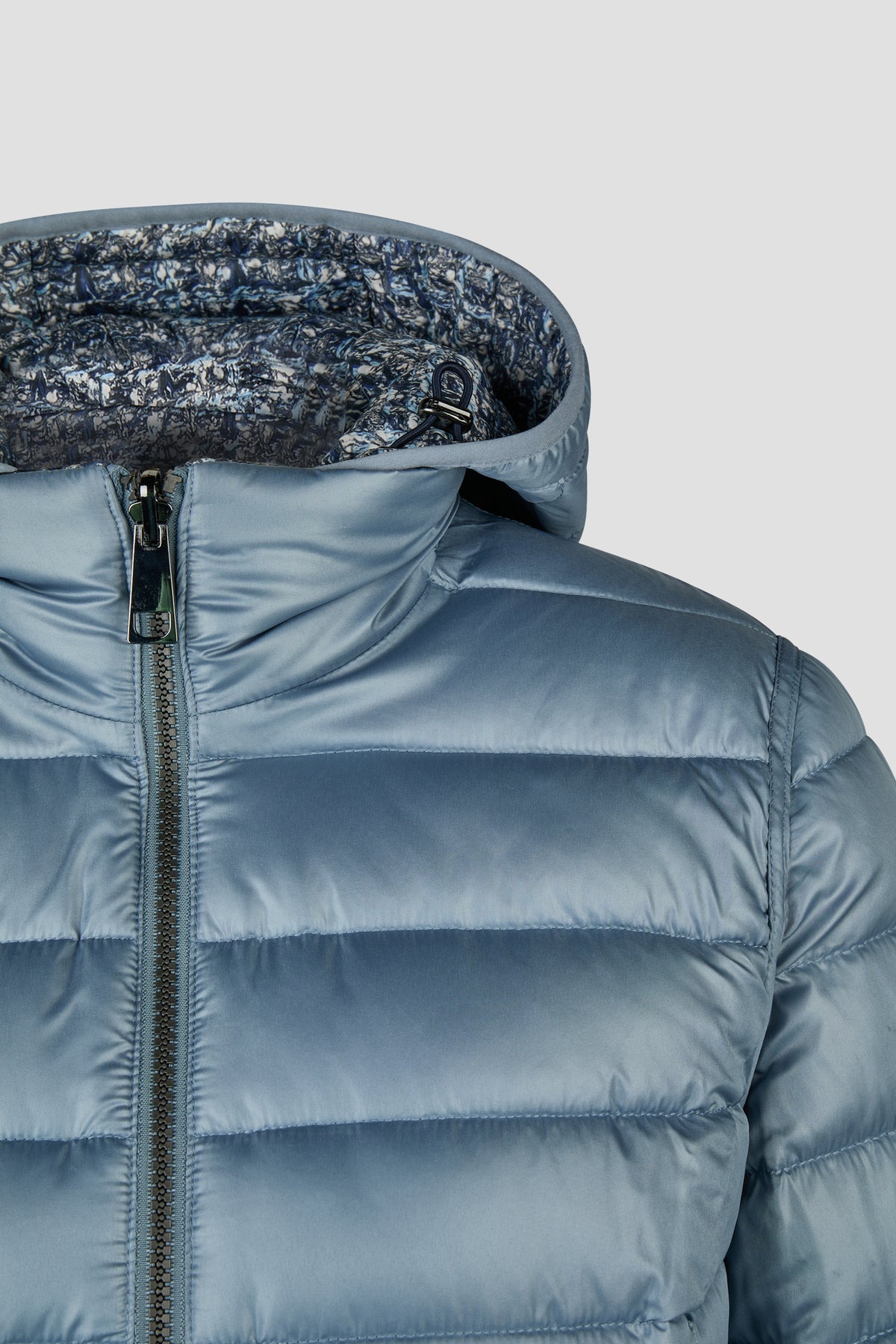 Barbara Lebek Down Free Reversible Hooded Jacket Denim Blue 11050062-850