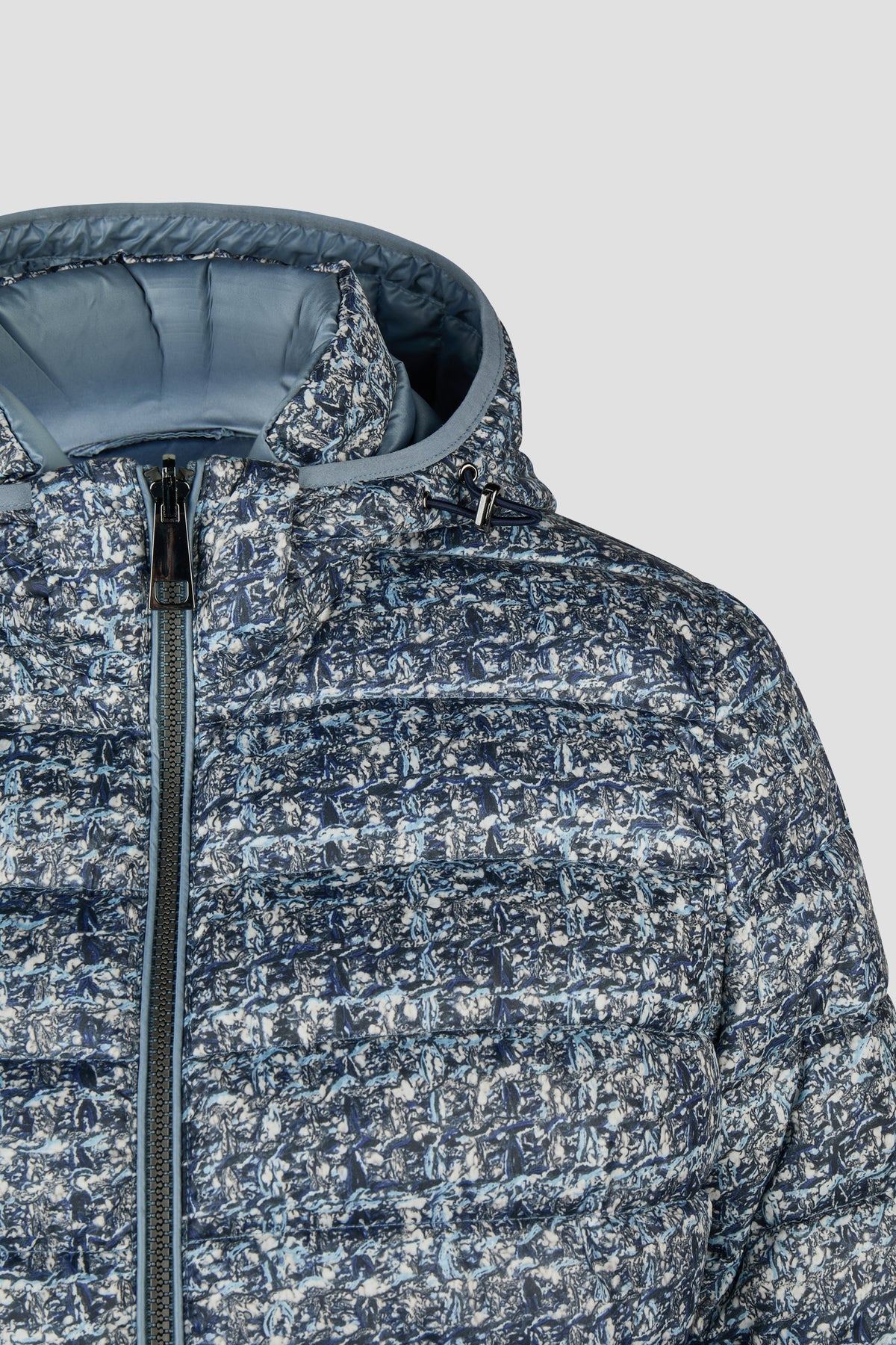 Barbara Lebek Down Free Reversible Hooded Jacket Denim Blue 11050062-850