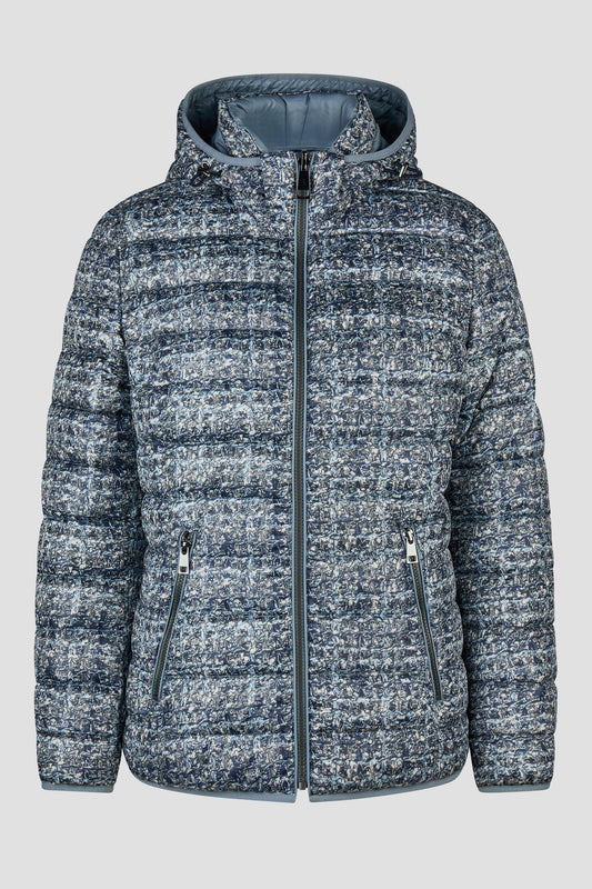 Barbara Lebek Down Free Reversible Hooded Jacket Denim Blue 11050062-850