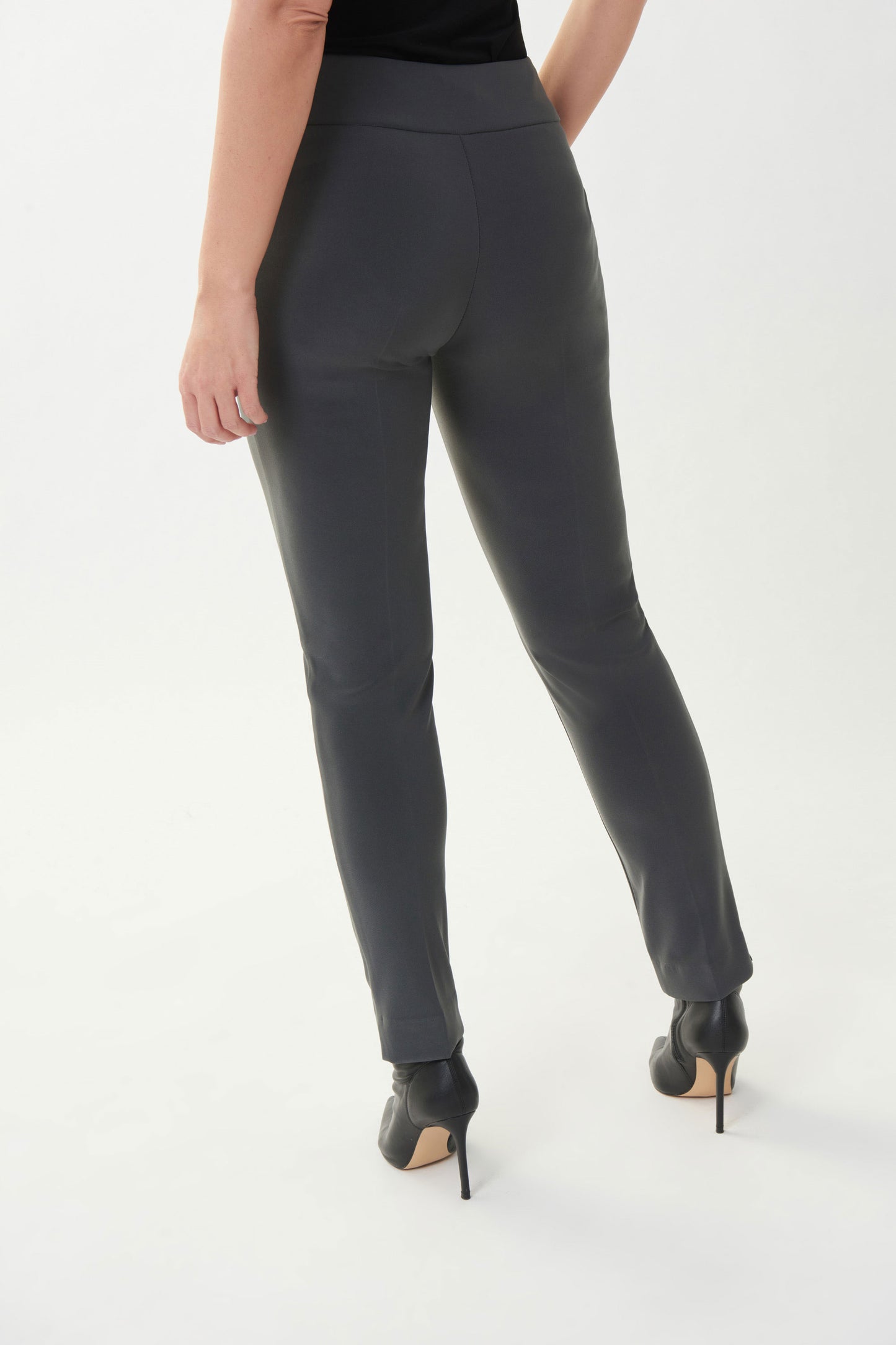 Joseph Ribkoff High Waist Slim Leg Trousers Slate Grey 144092-3923