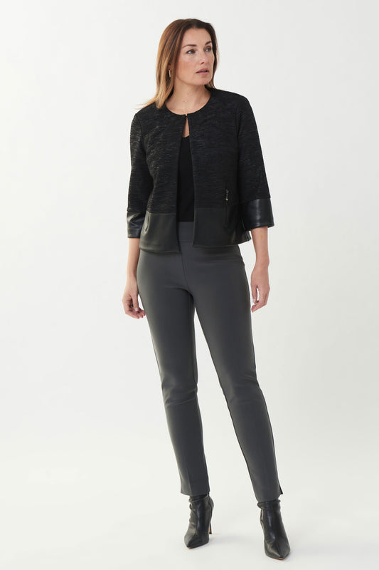 Joseph Ribkoff High Waist Slim Leg Trousers Slate Grey 144092-3923