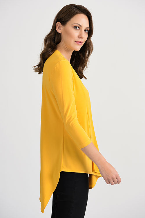 Joseph Ribkoff Asymmetric Tunic Golden Sun 161066-1637