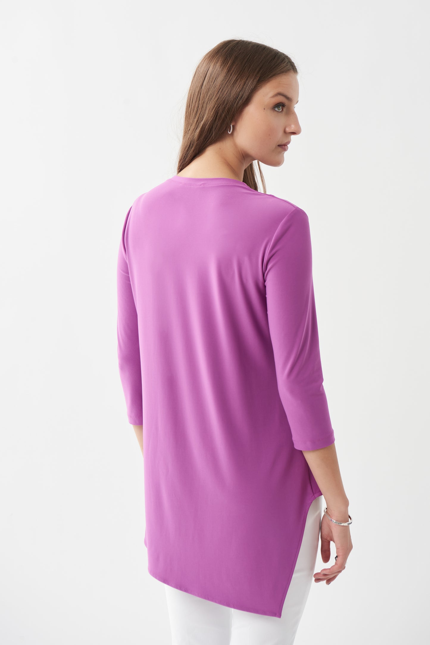 Joseph Ribkoff Front Panel Drape Top Sparkling Grape 161066-4855