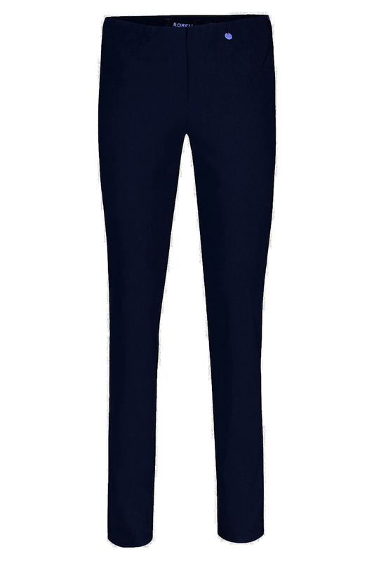 Robell Bella Short Length Trousers Navy 51559-5499-69S - 29" Leg