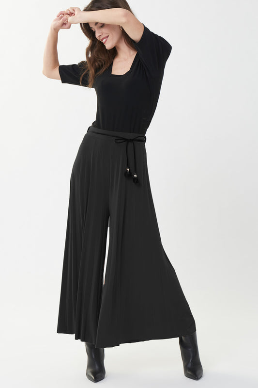Joseph Ribkoff Pleated Wide Leg Pants Black 223236-11