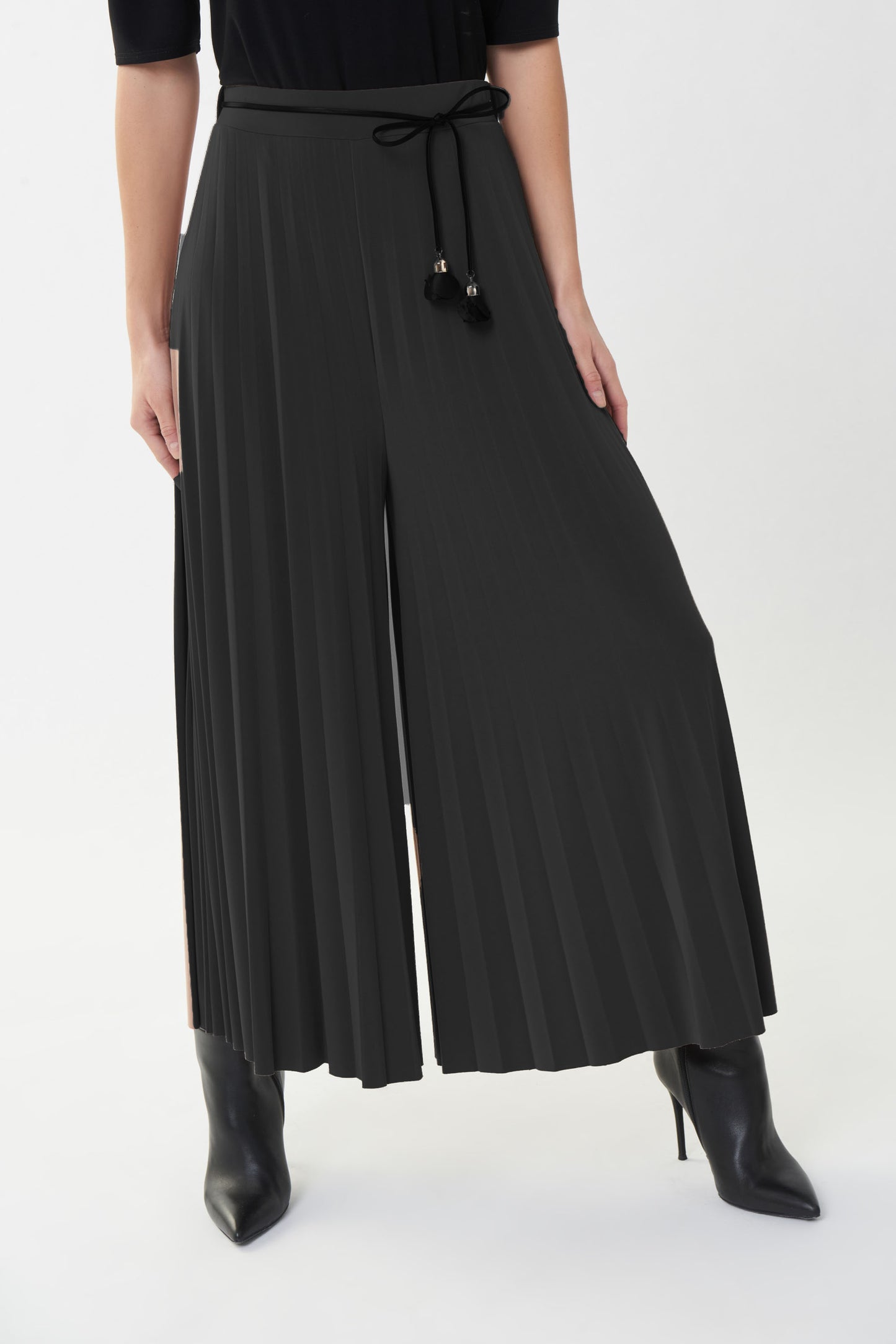 Joseph Ribkoff Pleated Wide Leg Pants Black 223236-11
