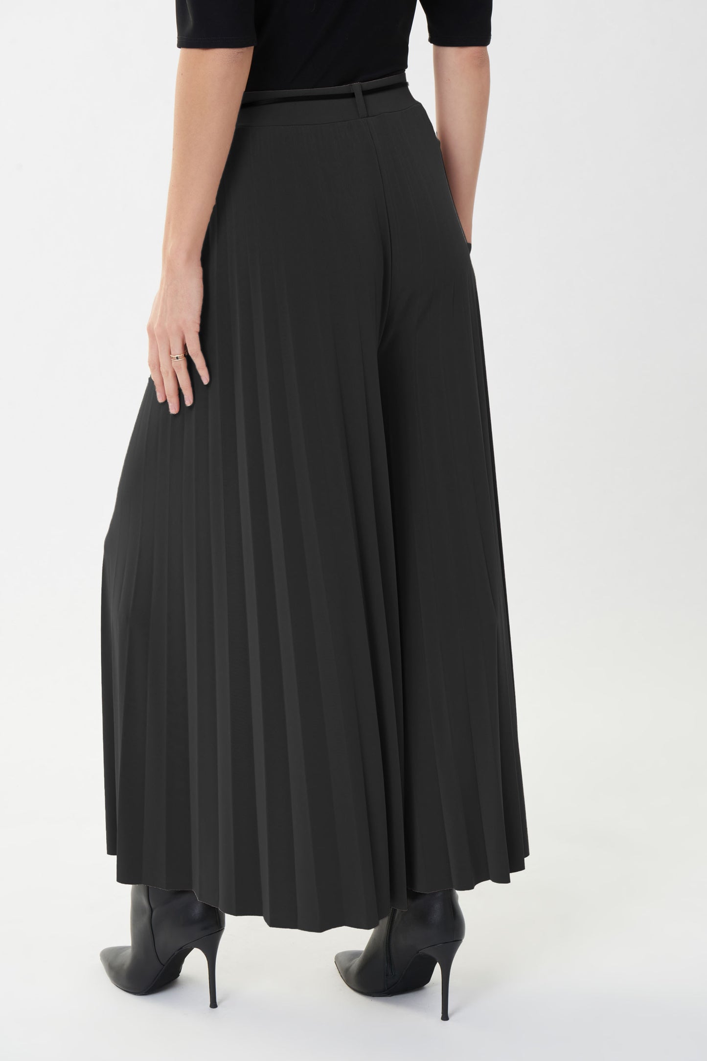 Joseph Ribkoff Pleated Wide Leg Pants Black 223236-11