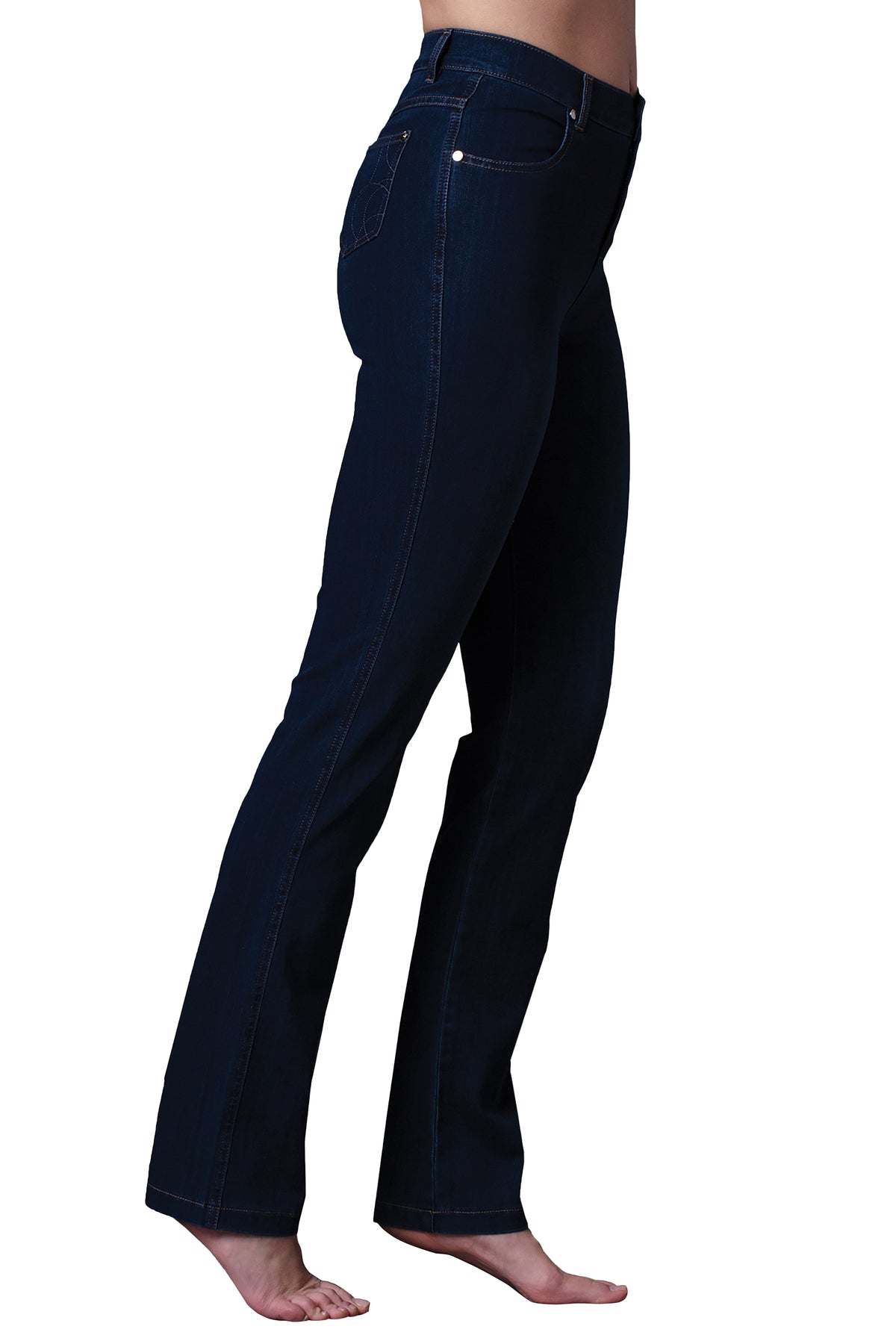 Marble Slim Straight Leg Jeans Indigo 2408-183