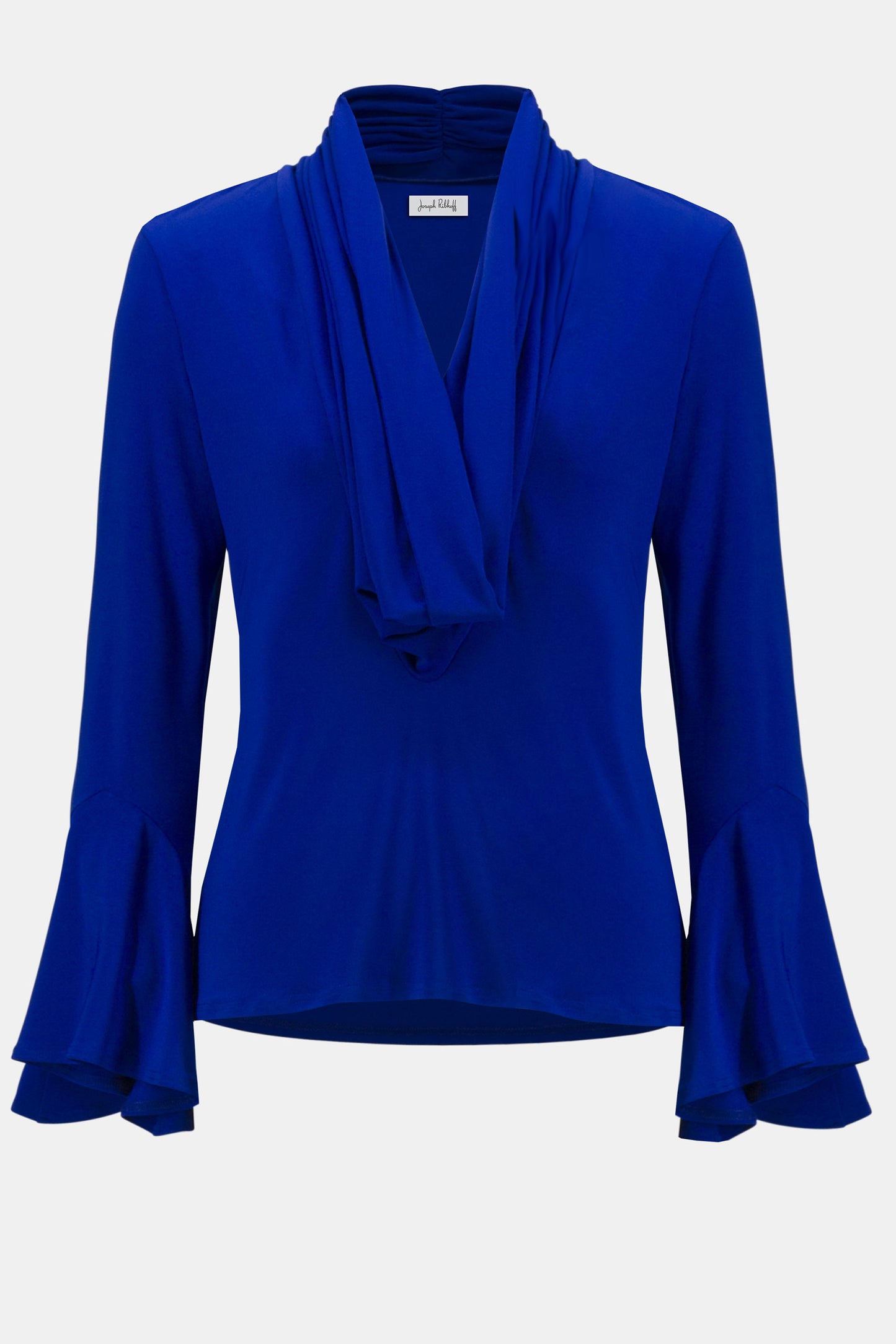 Joseph Ribkoff Silky Knit Fitted Cowl Neck Top Royal Sapphire 254114