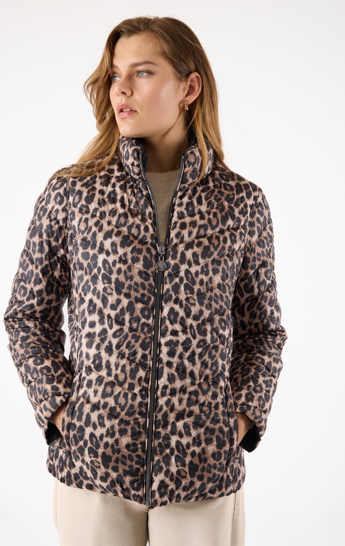 Frandsen Reversible Leopard Print Jacket Brown/Black 526-588-1890