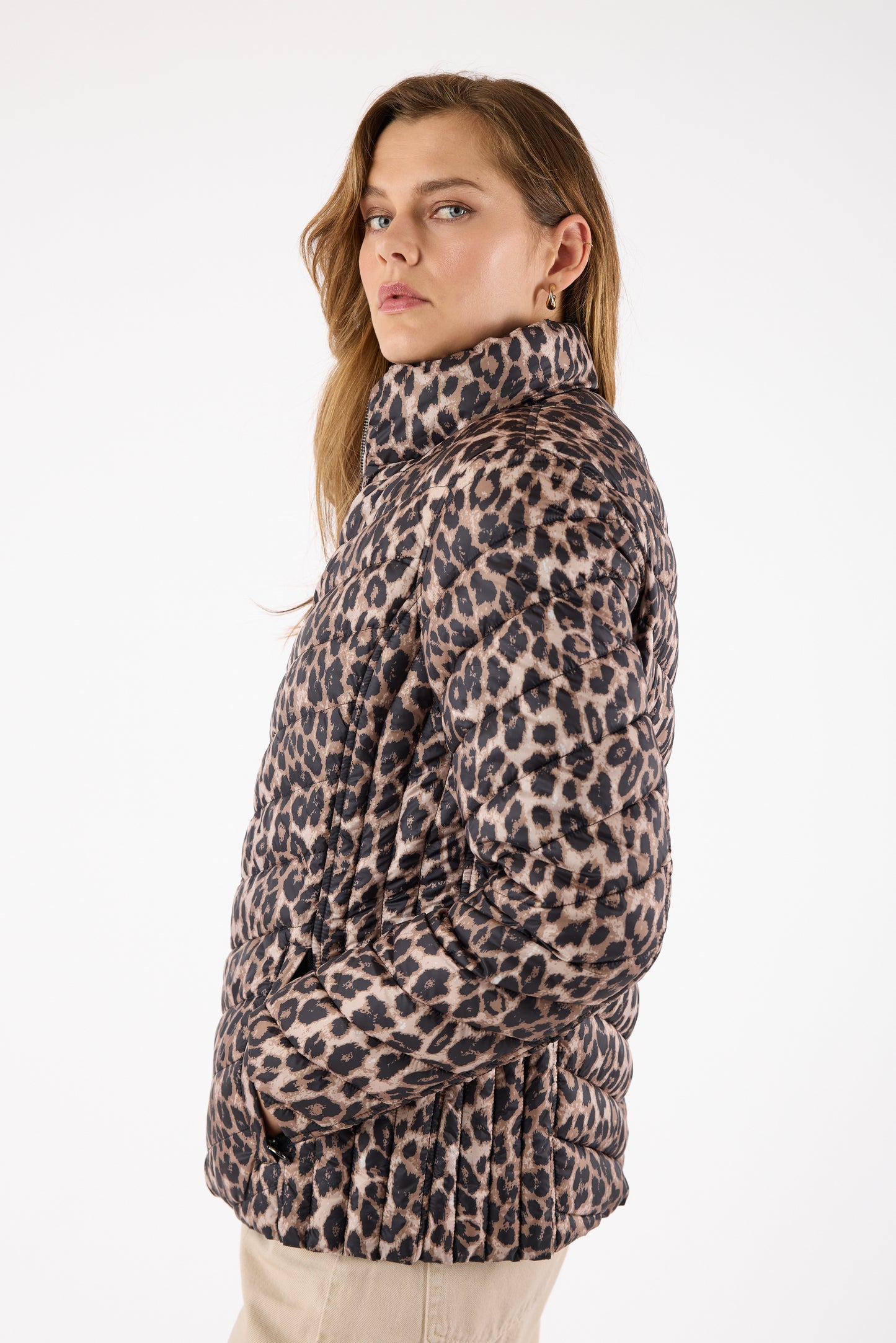 Frandsen Reversible Leopard Print Jacket Brown/Black 526-588-1890