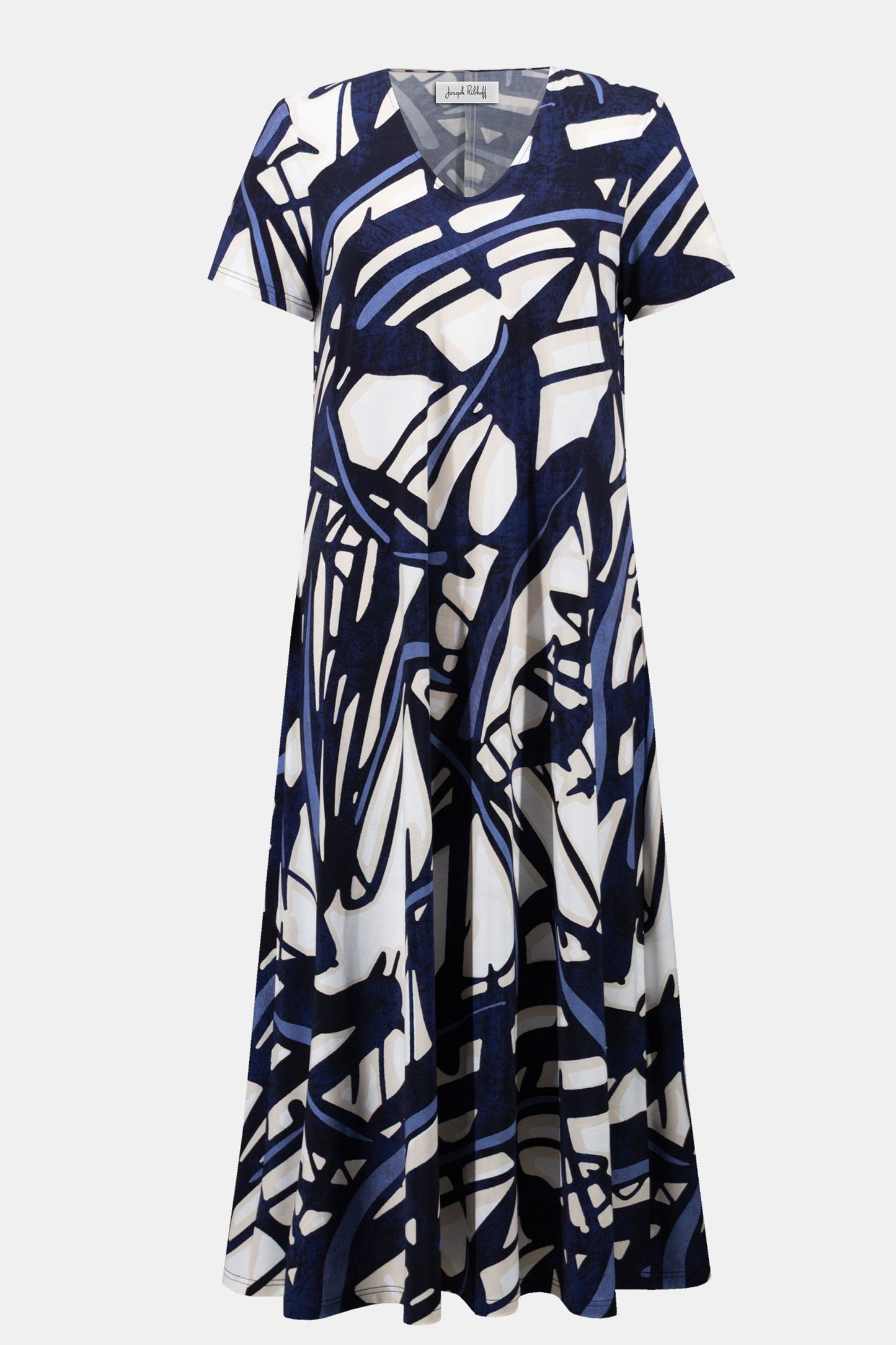 Joseph Ribkoff Silky Knit Abstract Print Trapeze Dress 262245-2539