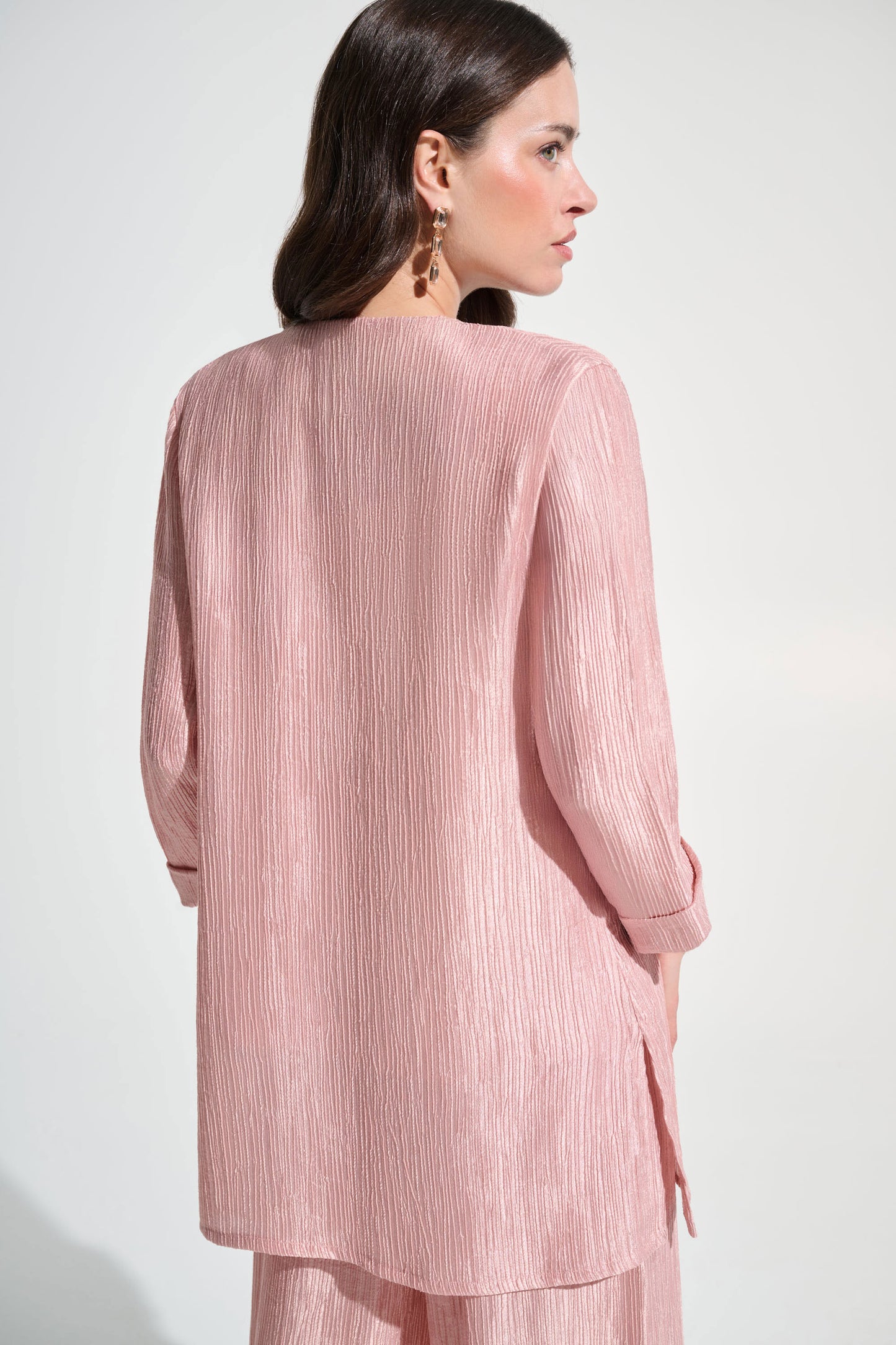 Joseph Ribkoff Crinkle Jacquard Misty Rose Three Piece Set 262720/262721/262704-4528