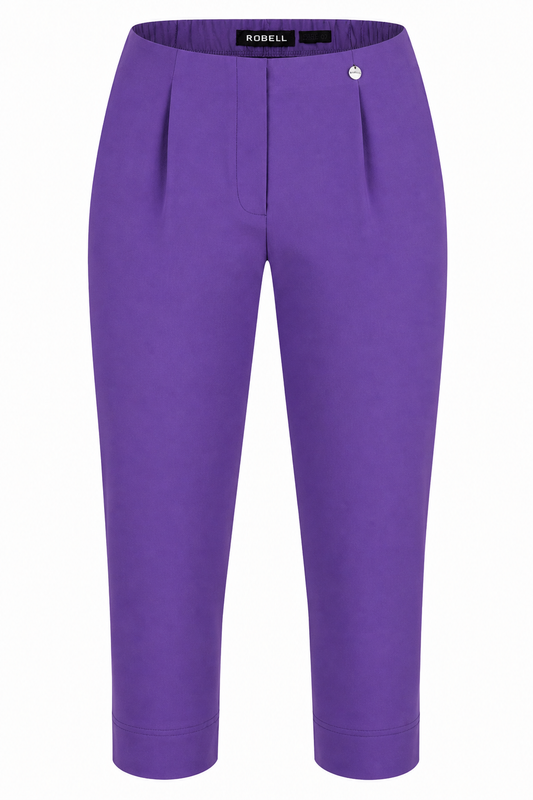 Robell Marie 07 Capri Trousers Purple 51576-5499-51