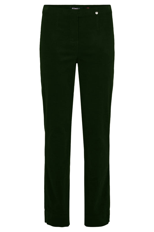 Robell Marie Needle Cord Trousers Green 51414-54363-890- 31" Leg