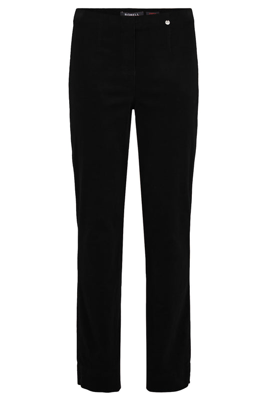 Robell Marie Needle Cord Trousers Black 51414-54363-90 - 31" Leg